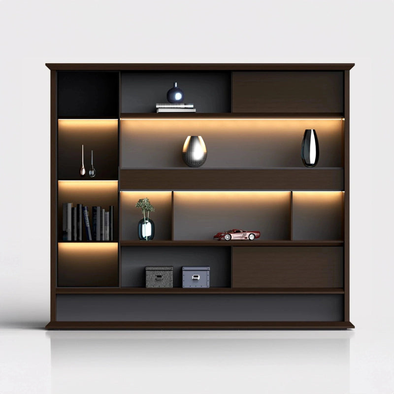 Fred · Office Library Wall Shelves w/ Integrated Lighting