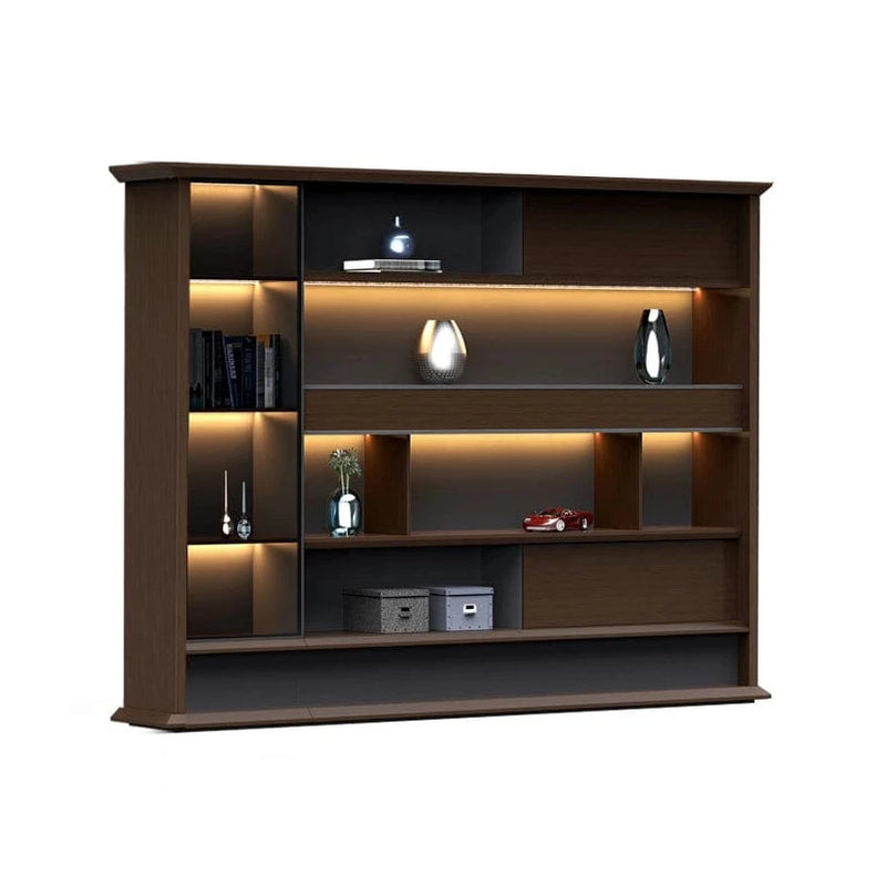 Fred · Office Library Wall Shelves w/ Integrated Lighting