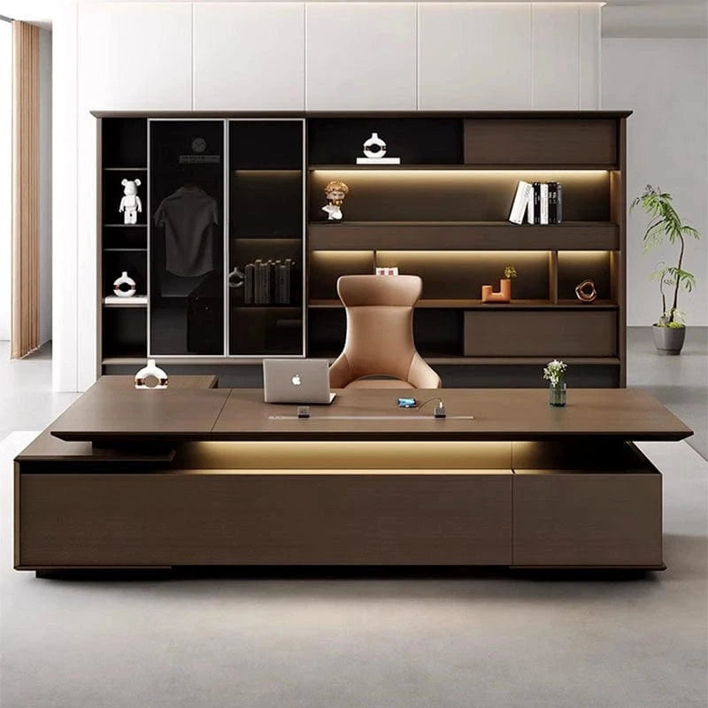 Fred · Office Library Wall Shelves w/ Integrated Lighting