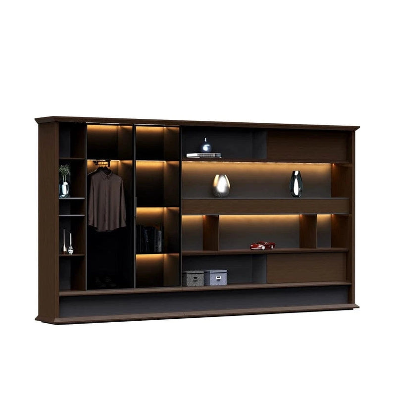 Fred · Office Library Wall Shelves w/ Integrated Lighting
