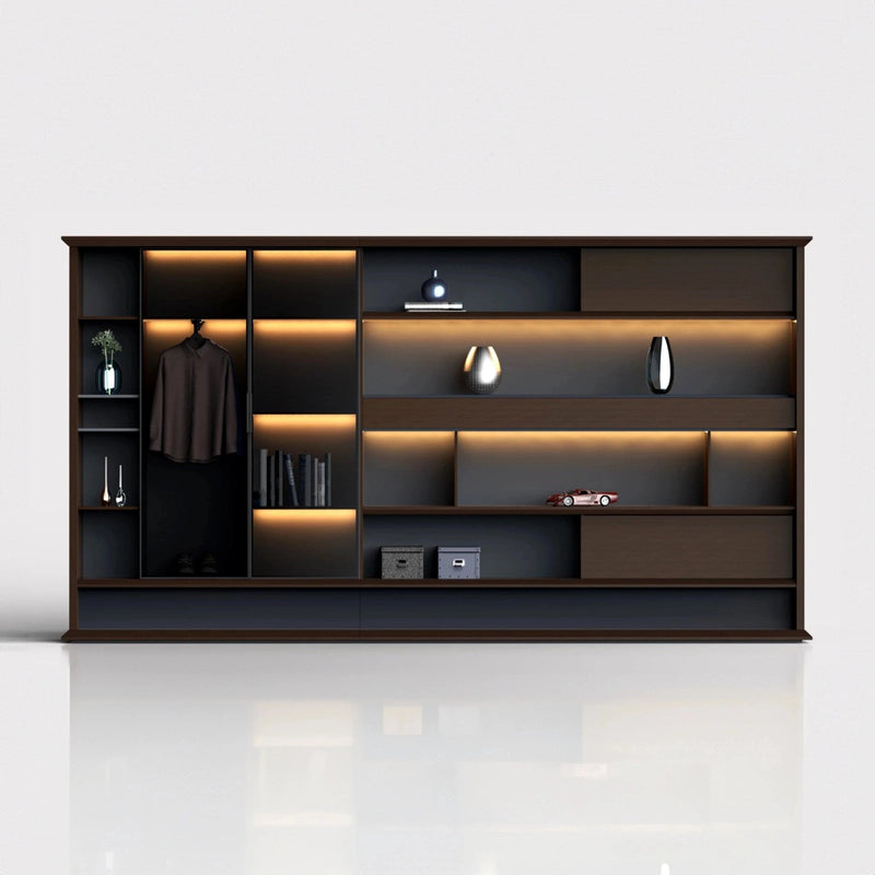 Fred · Office Library Wall Shelves w/ Integrated Lighting
