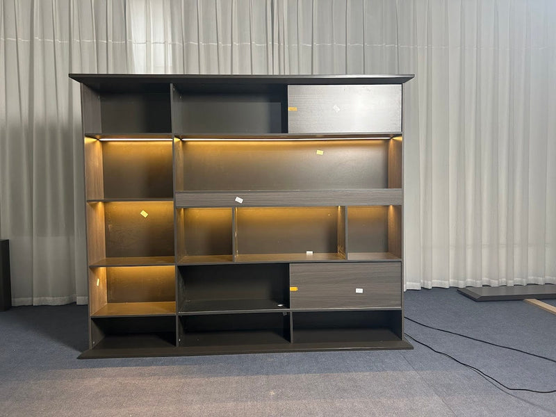 Fred · Office Library Wall Shelves w/ Integrated Lighting