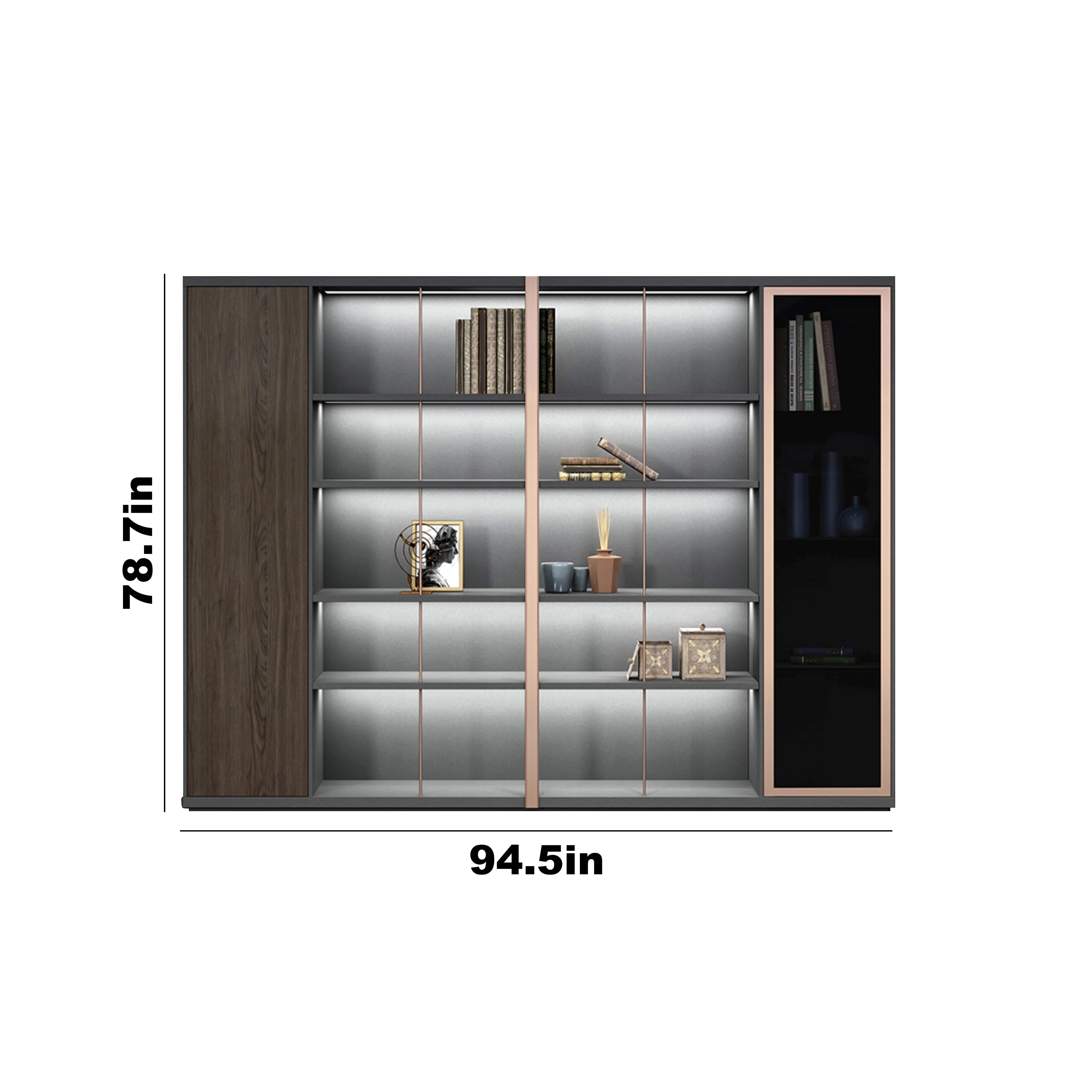 Biblioteca de pared abierta Hannah de 95 a 126