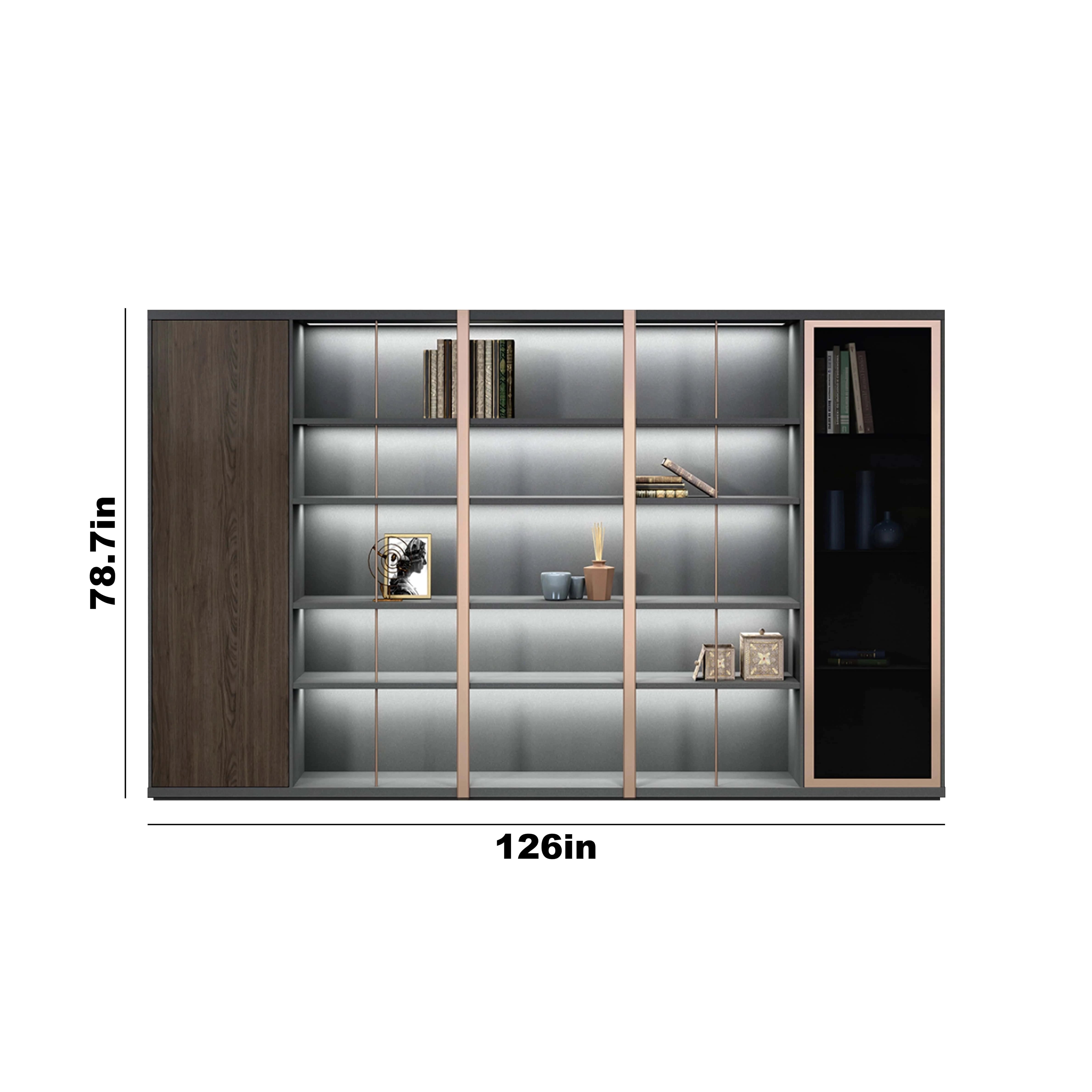 Biblioteca de pared abierta Hannah de 95 a 126