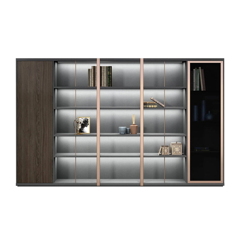 Hannah · Office Library Shelves w/ Lighting, Wardrobe & Storage