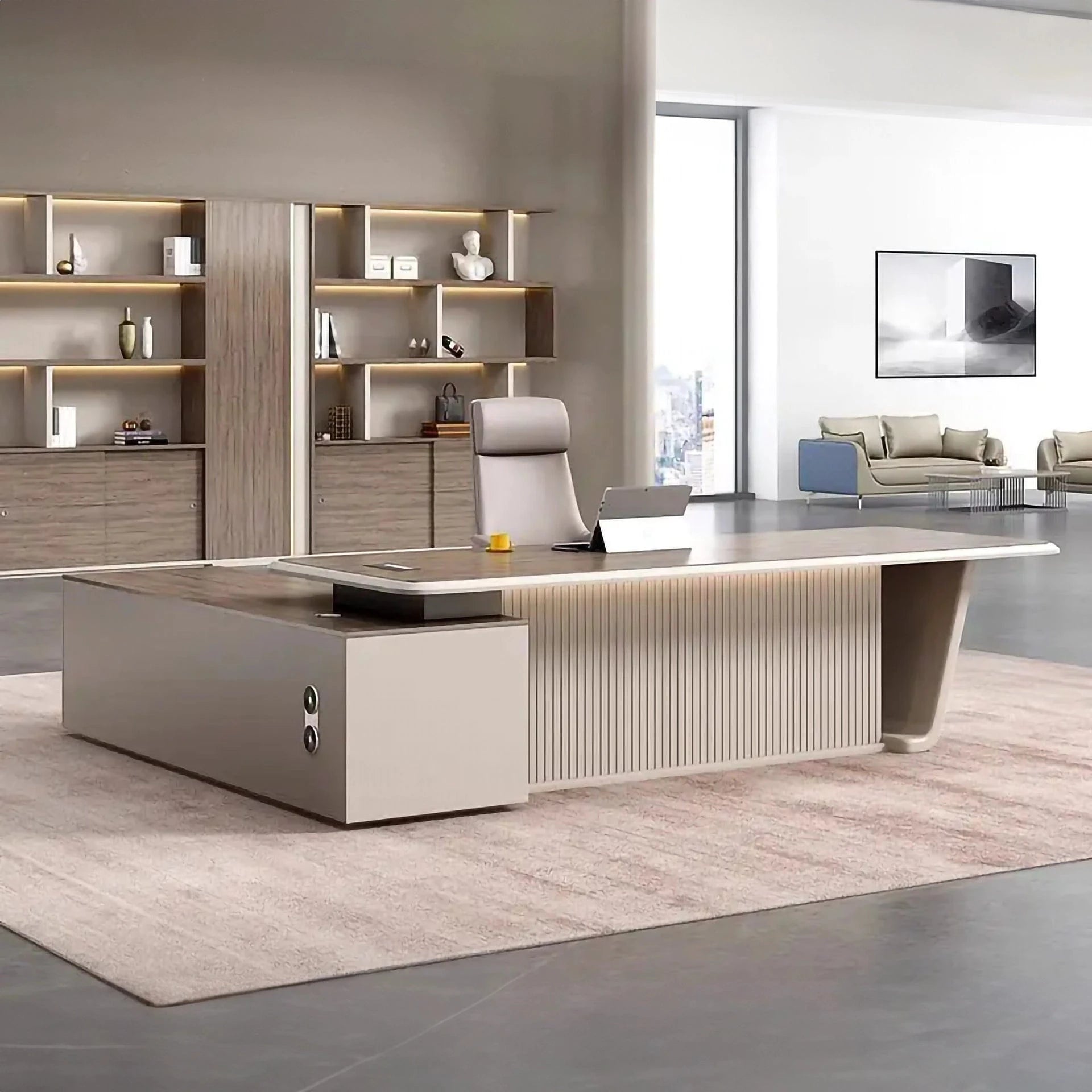 Hawk · Modern L-Shaped Executive Desk