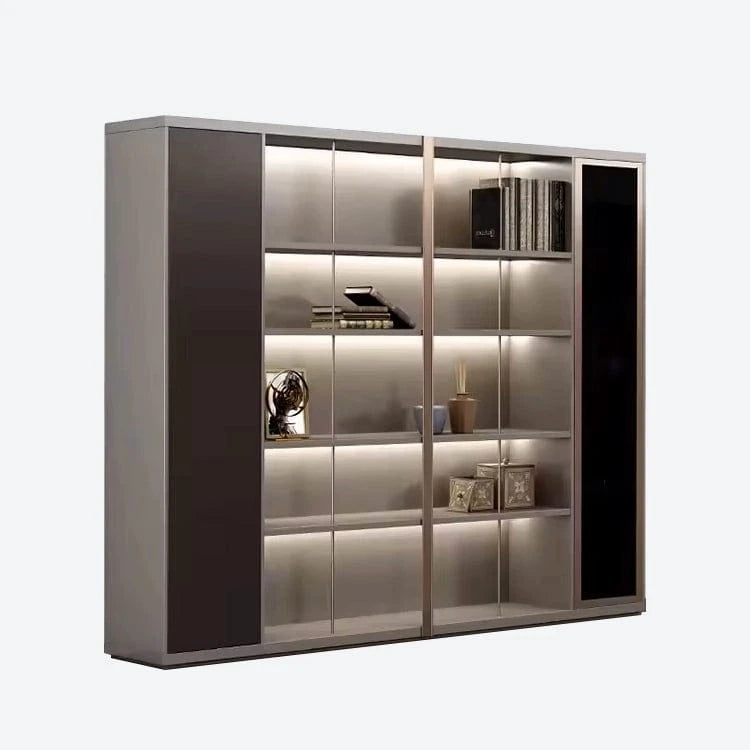 Heather ยท Office Shelves w/ Lighting & Wardrobe Storage
