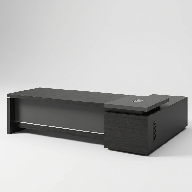 Hershey · L-Shaped Executive Desk — flipped angle