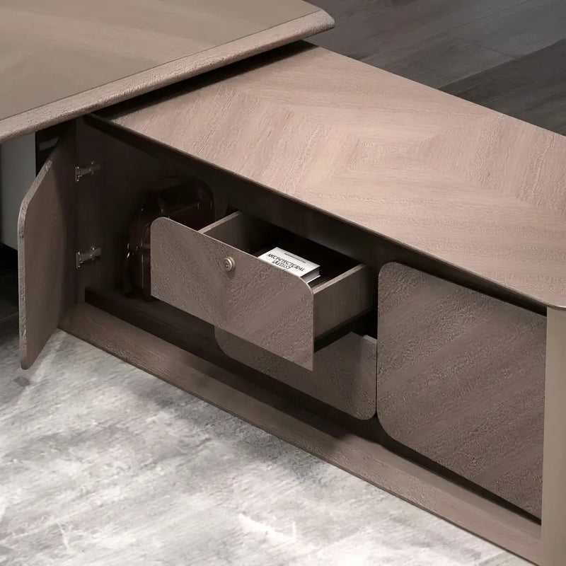 Cognac · Executive Desk w/ Mobile Storage