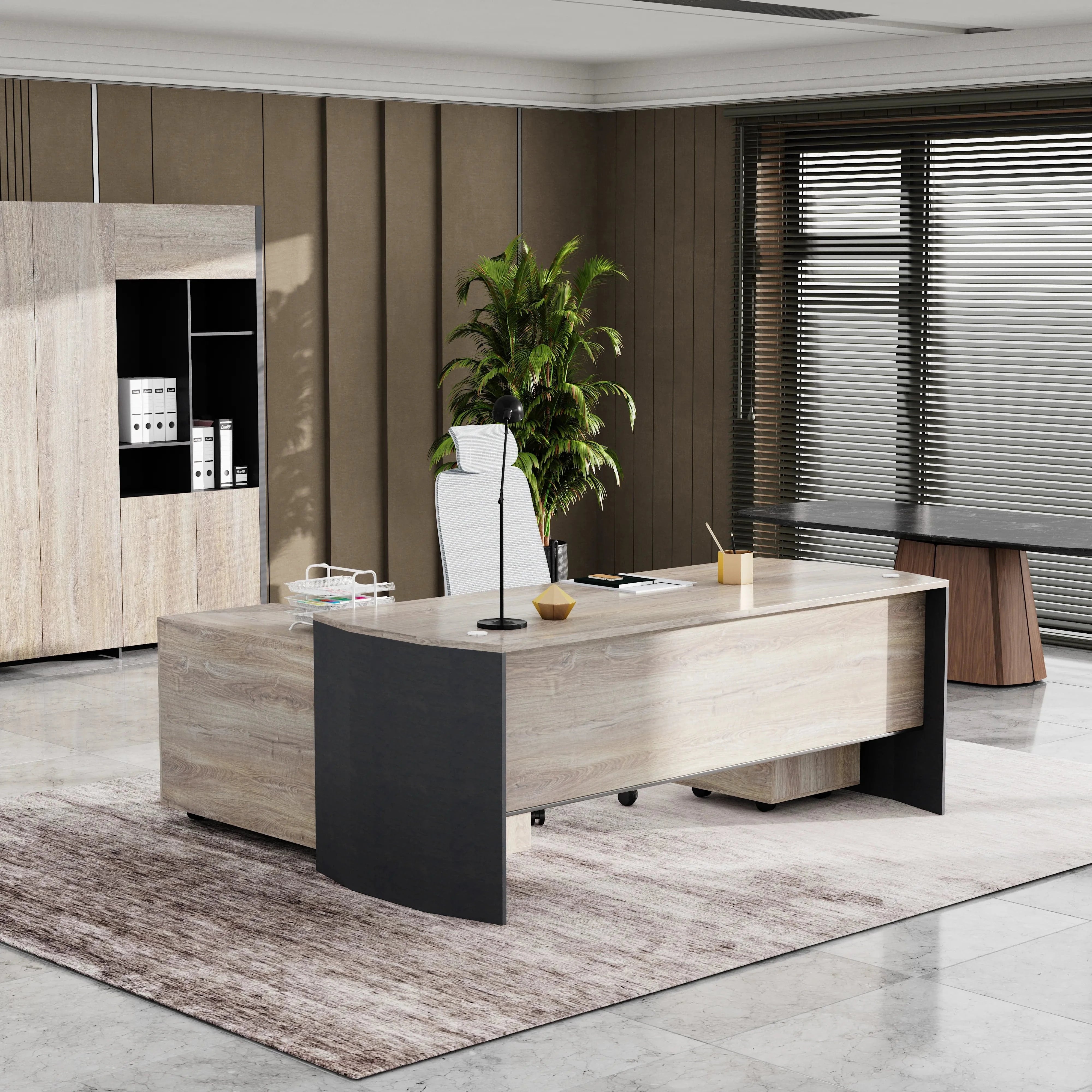 Jade · Executive Desk w/ Mobile Storage