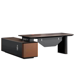 Escritorio ejecutivo James en forma de L de 78 a 87" en color marrón | AF Royal Knight LY-QS-06