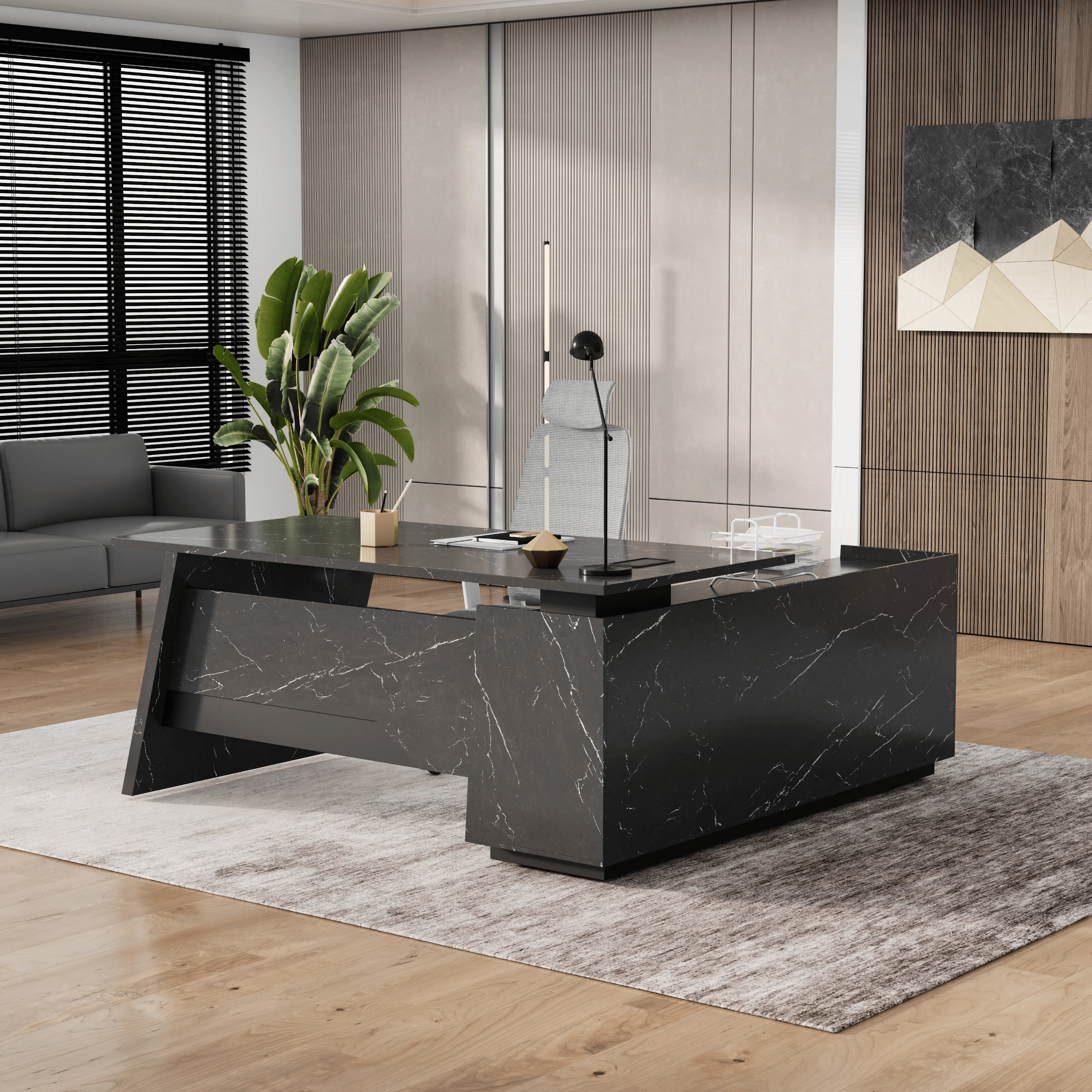 Jaxson ยท Modern L-Shaped Executive Desk