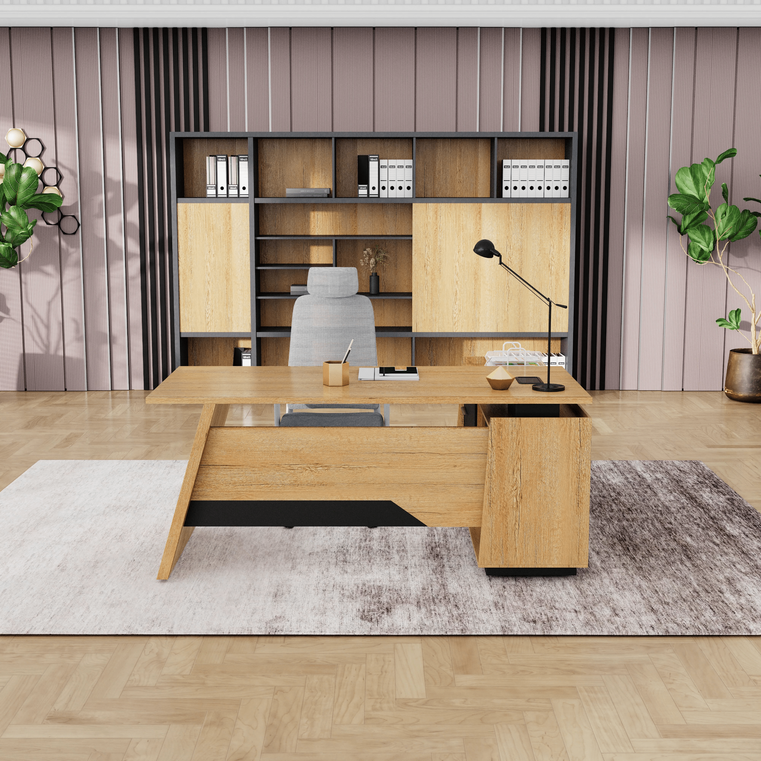 Jaxson ยท Modern L-Shaped Executive Desk