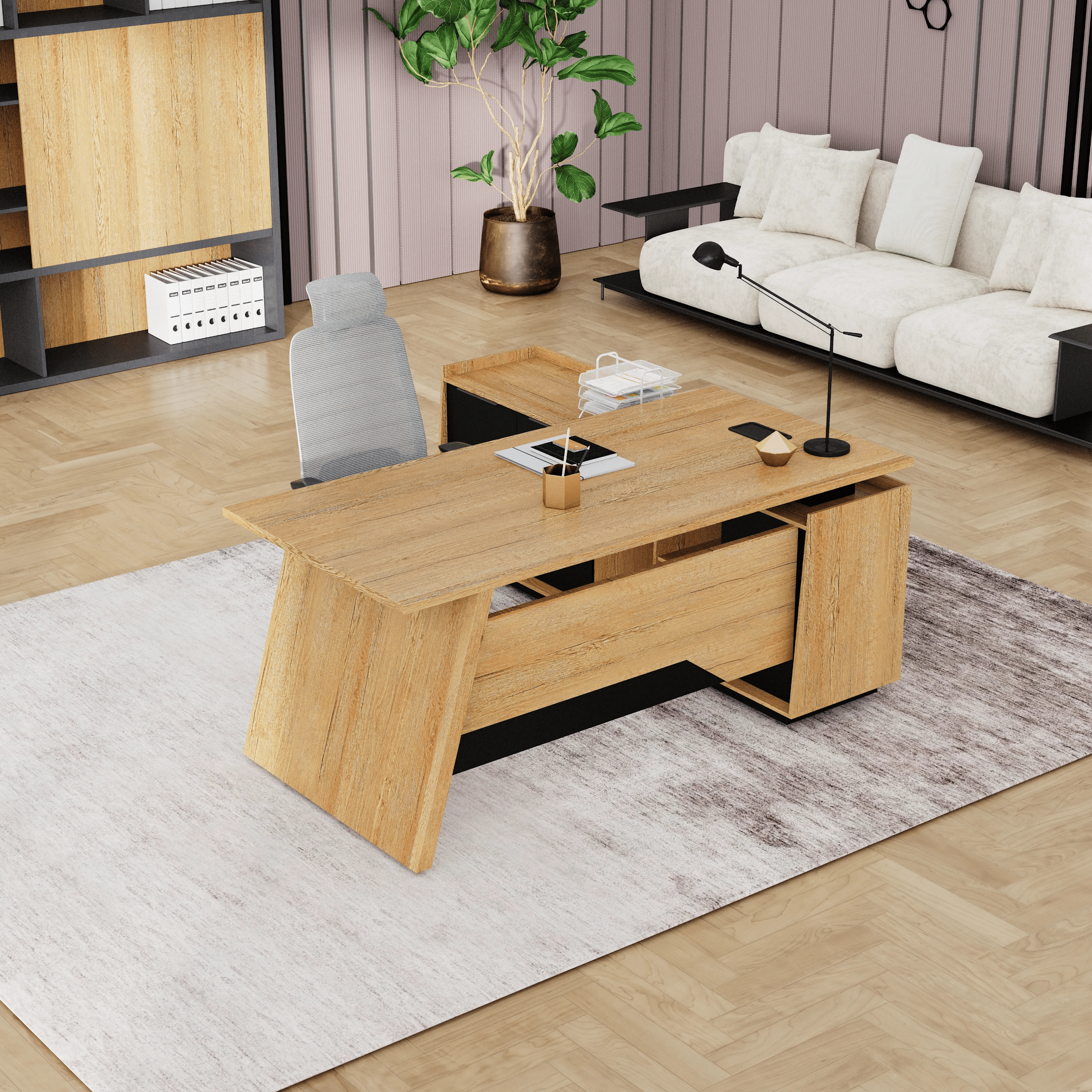 Jaxson ยท Modern L-Shaped Executive Desk