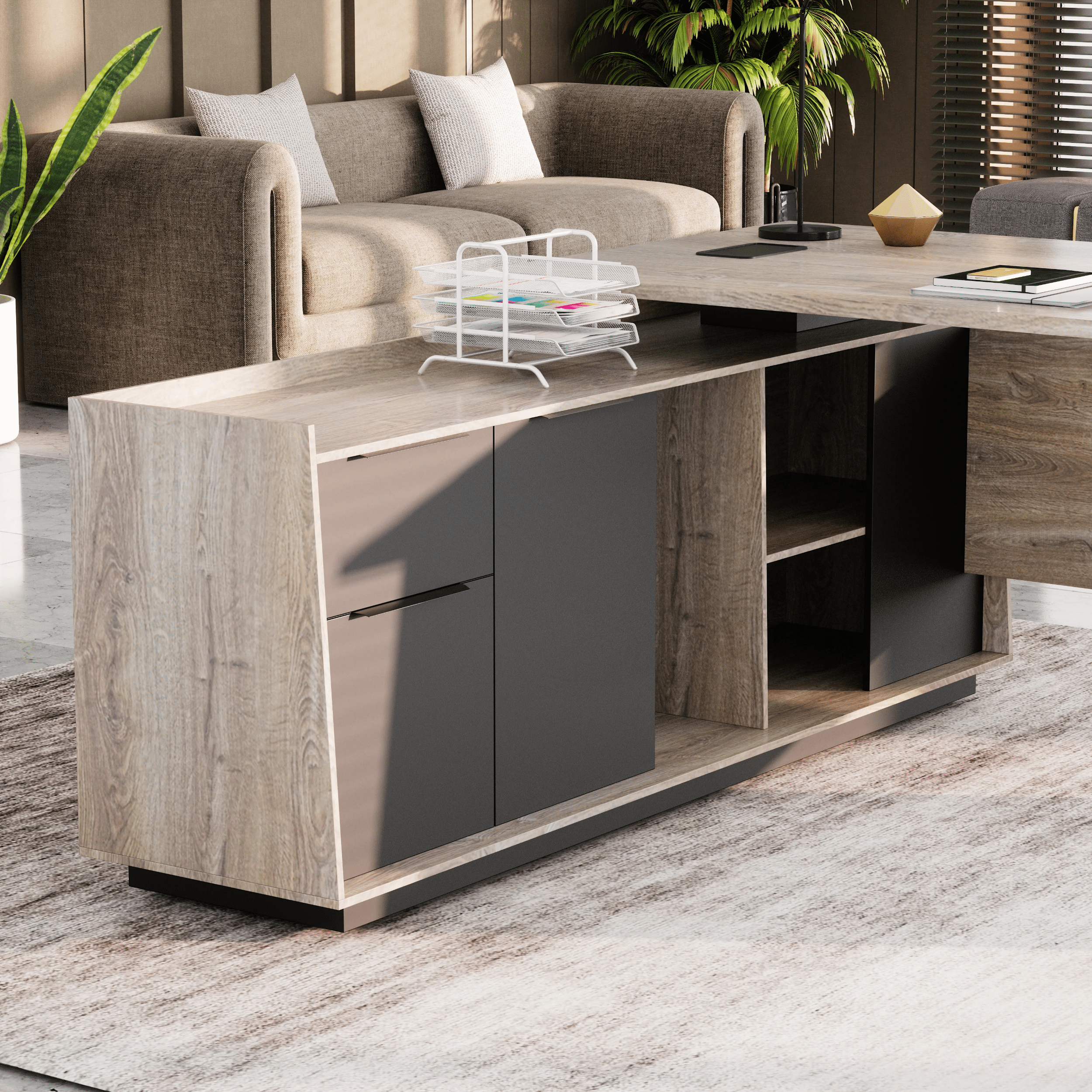 Jaxson ยท Modern L-Shaped Executive Desk