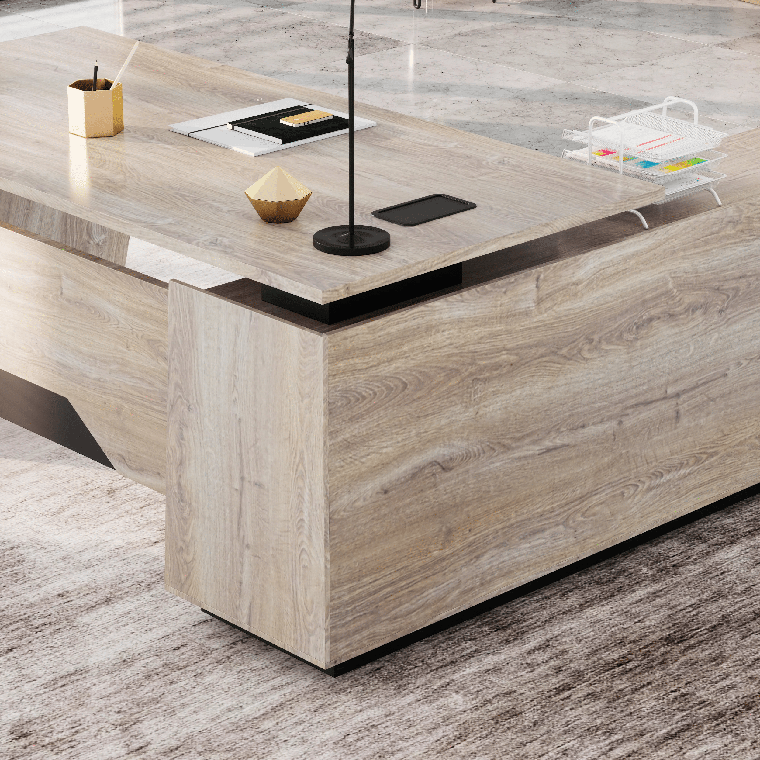 Jaxson ยท Modern L-Shaped Executive Desk
