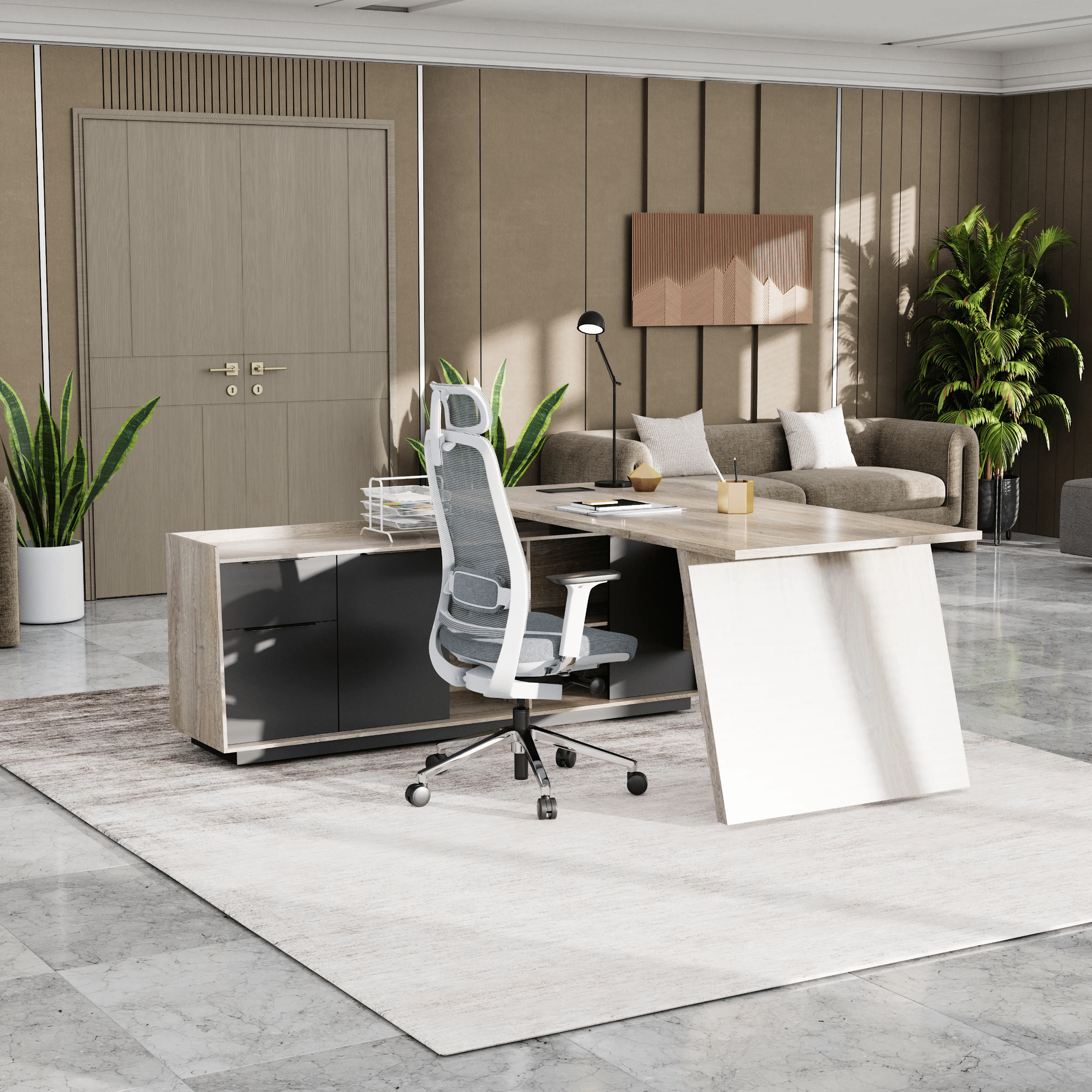 Jaxson ยท Modern L-Shaped Executive Desk
