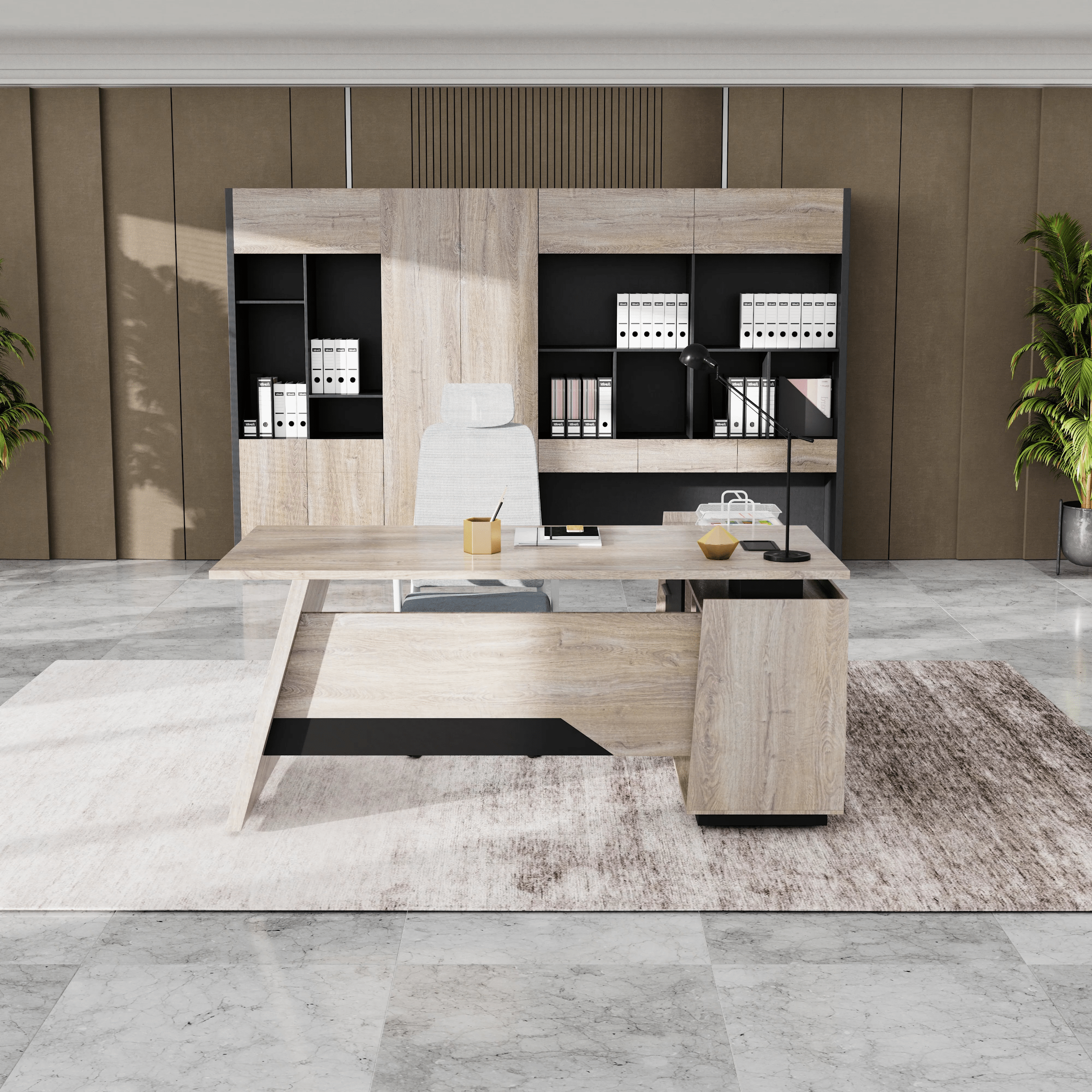 Jaxson ยท Modern L-Shaped Executive Desk