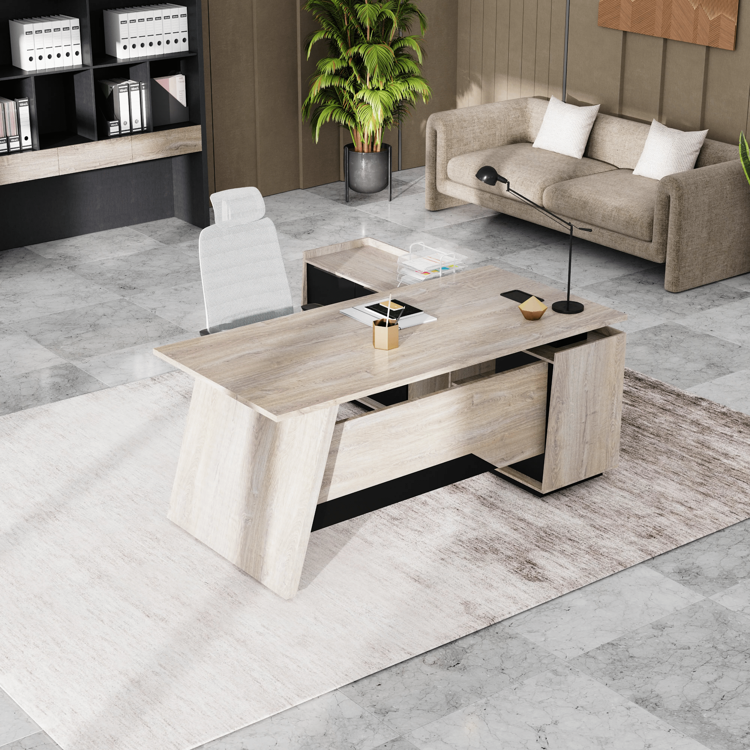 Jaxson ยท Modern L-Shaped Executive Desk