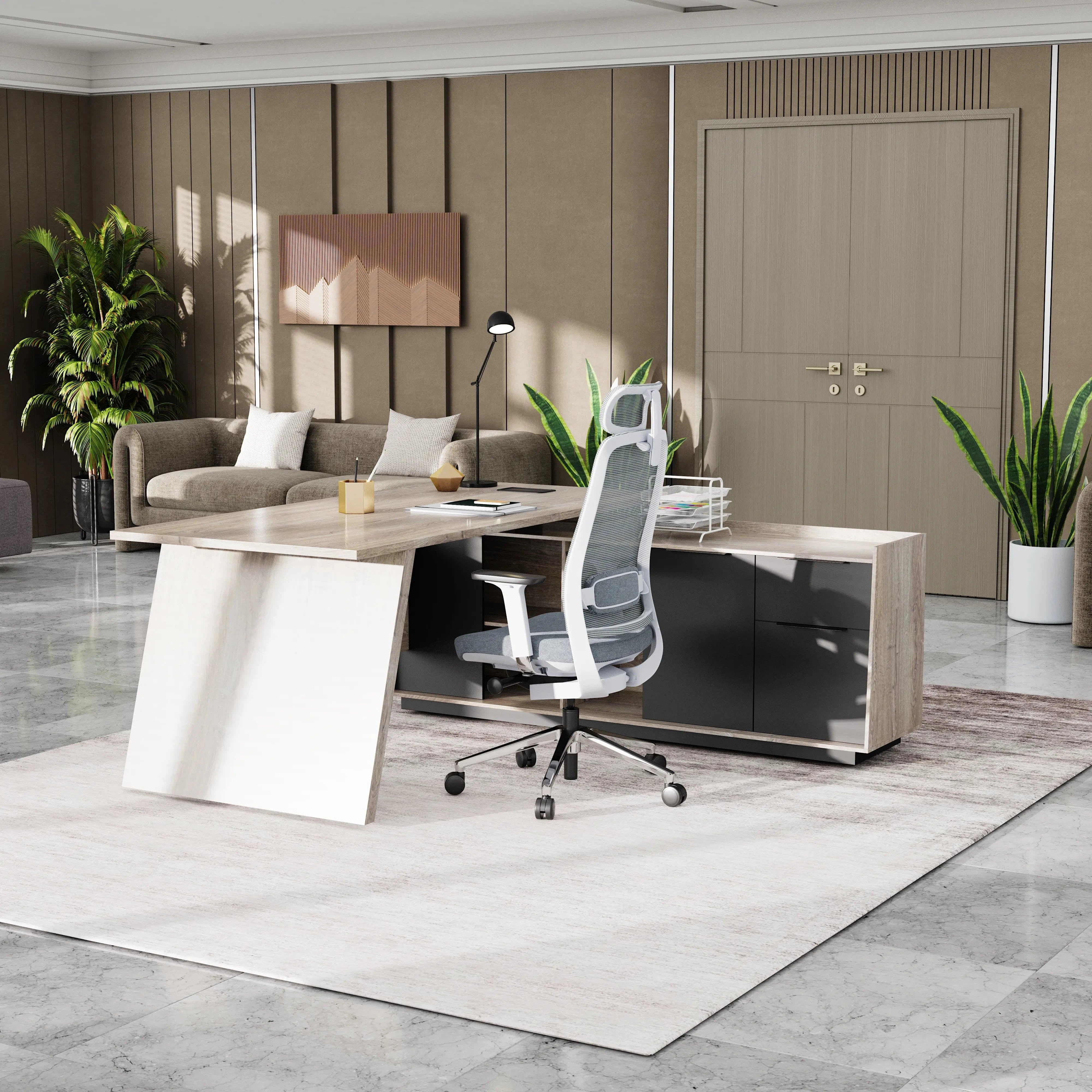 Jaxson ยท Modern L-Shaped Executive Desk