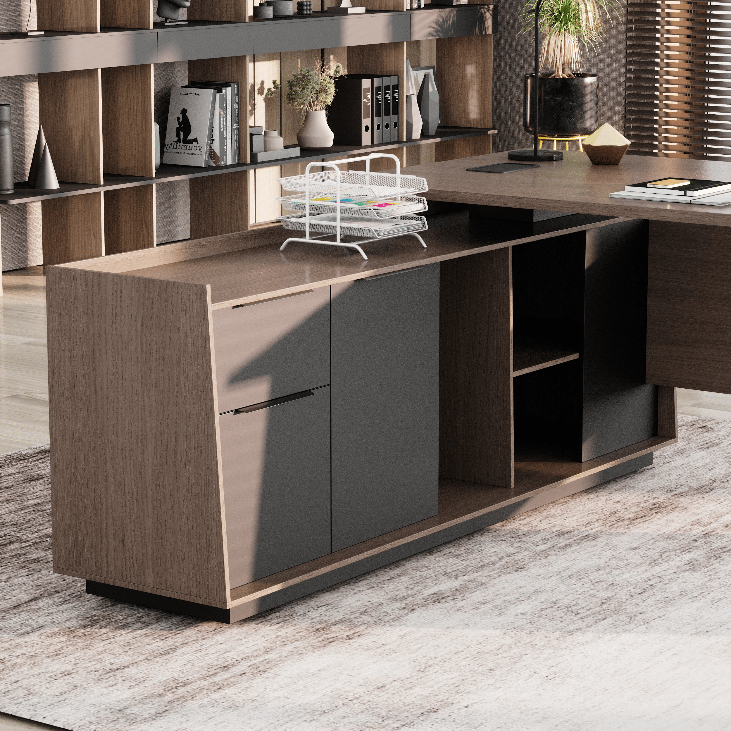 Jaxson ยท Modern L-Shaped Executive Desk