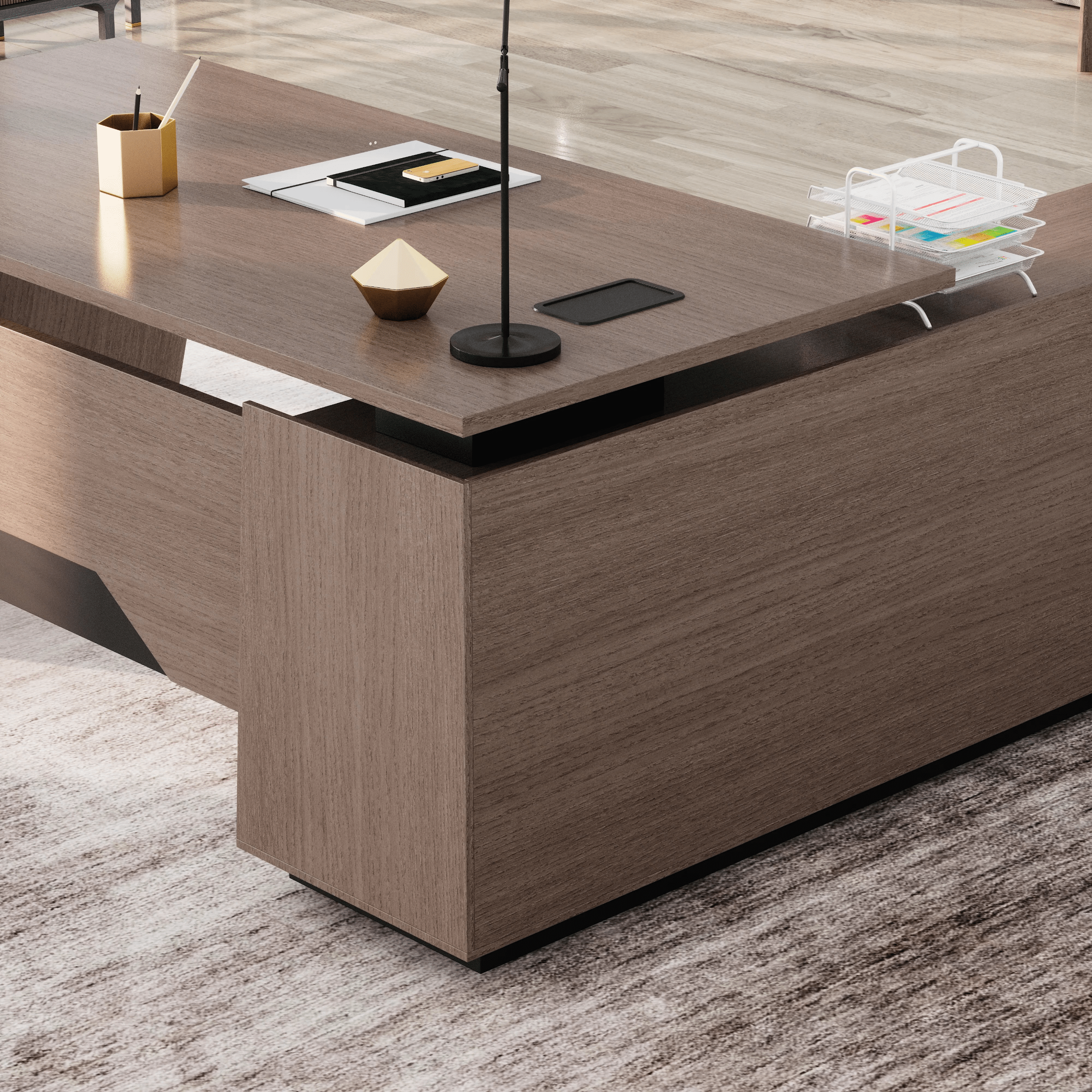 Jaxson ยท Modern L-Shaped Executive Desk