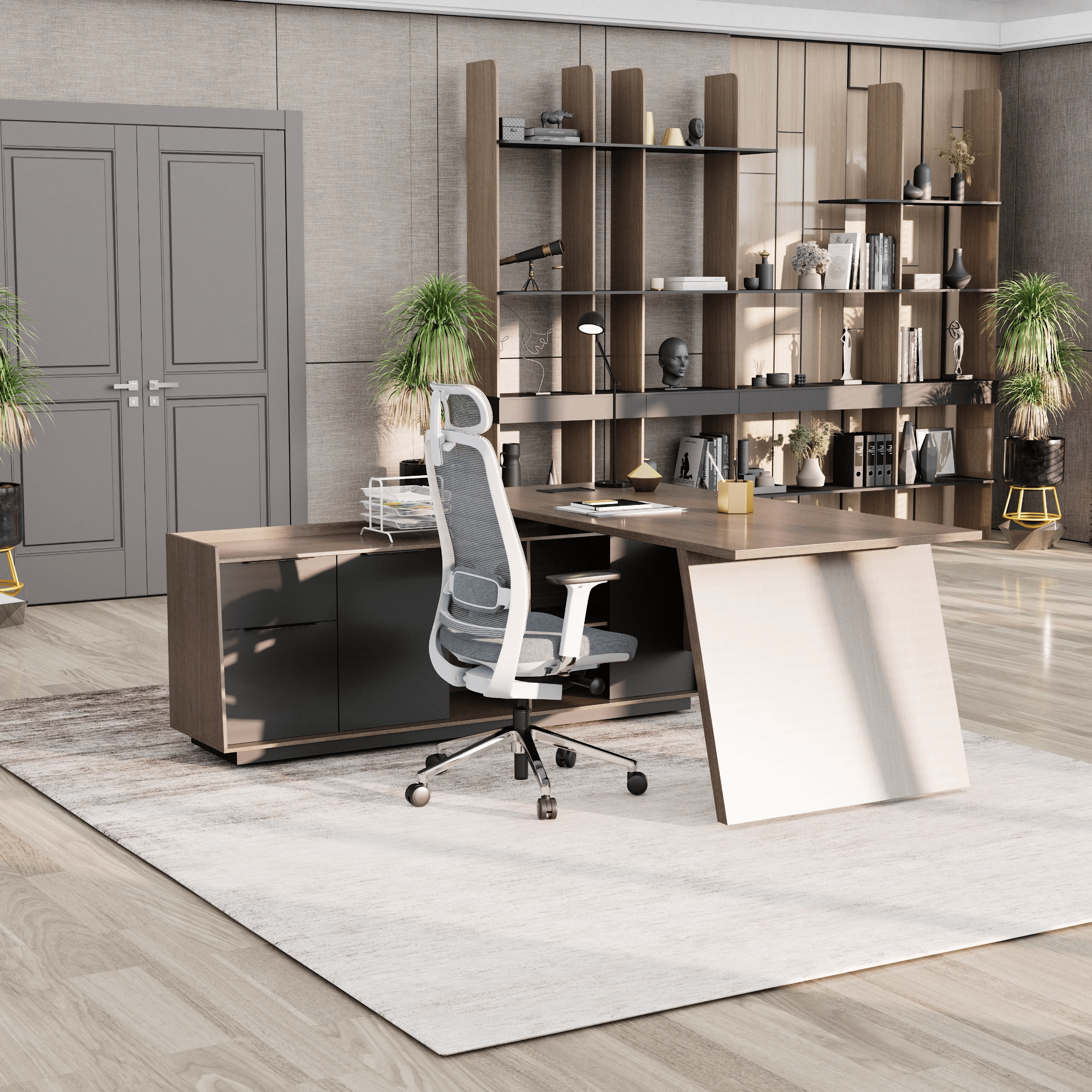 Jaxson ยท Modern L-Shaped Executive Desk