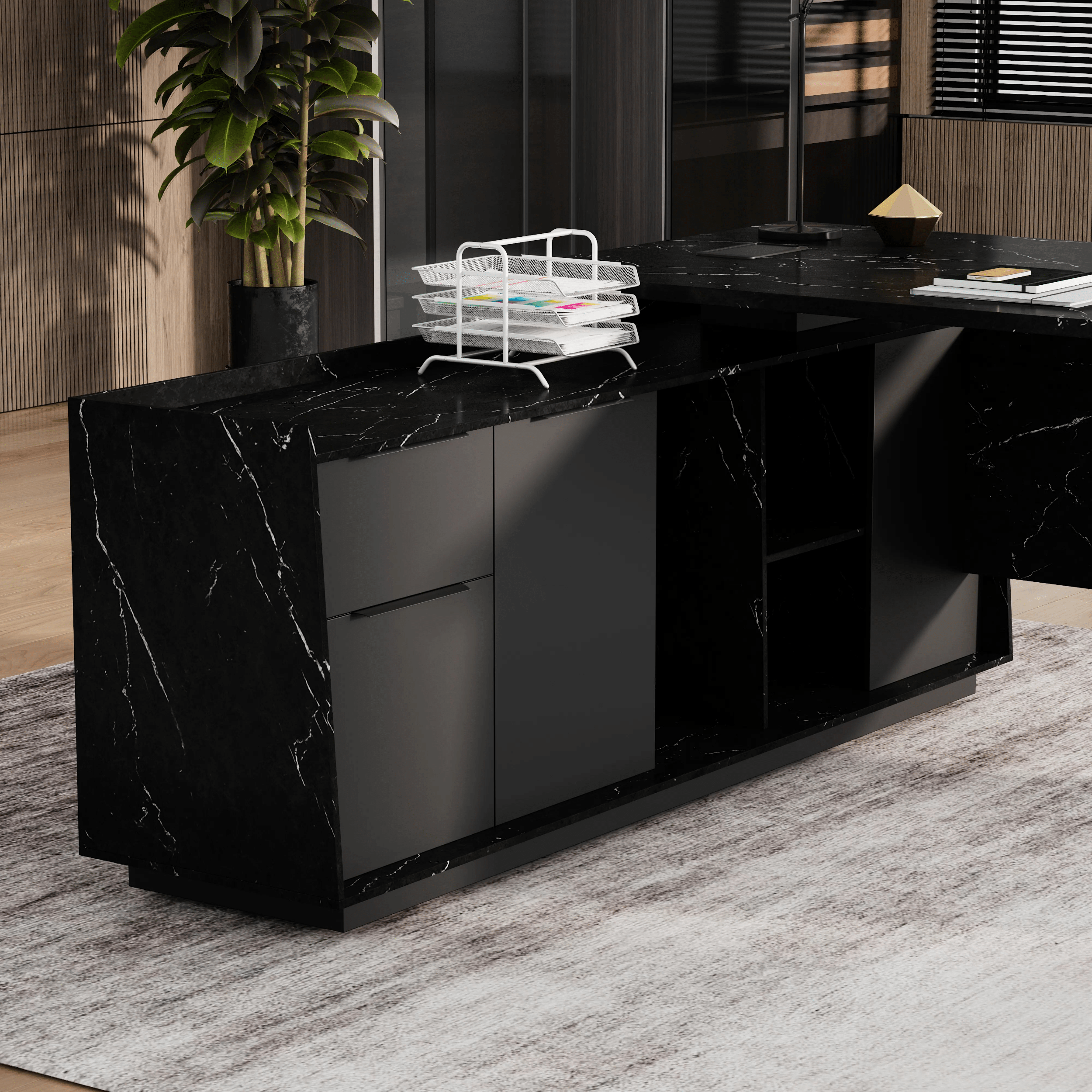 Jaxson ยท Modern L-Shaped Executive Desk