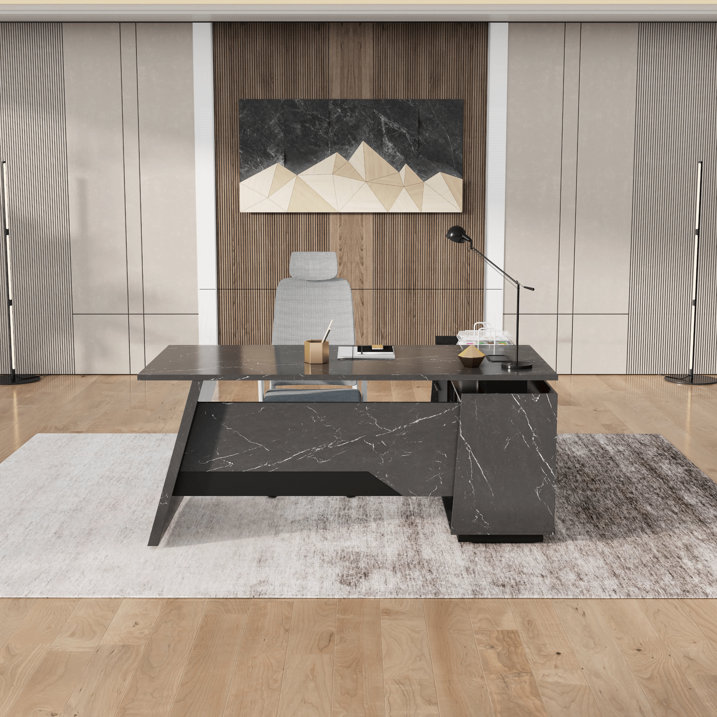Jaxson ยท Modern L-Shaped Executive Desk