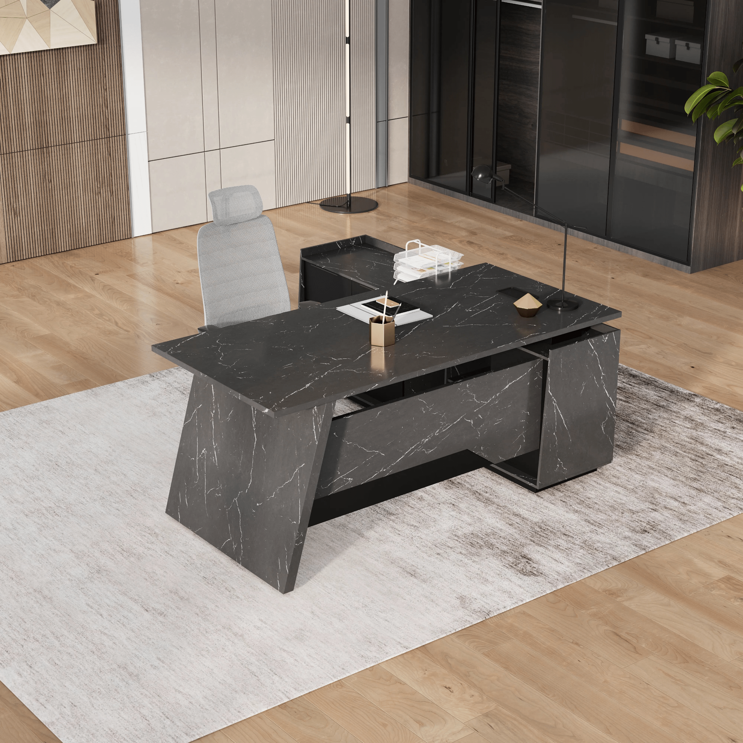 Jaxson ยท Modern L-Shaped Executive Desk