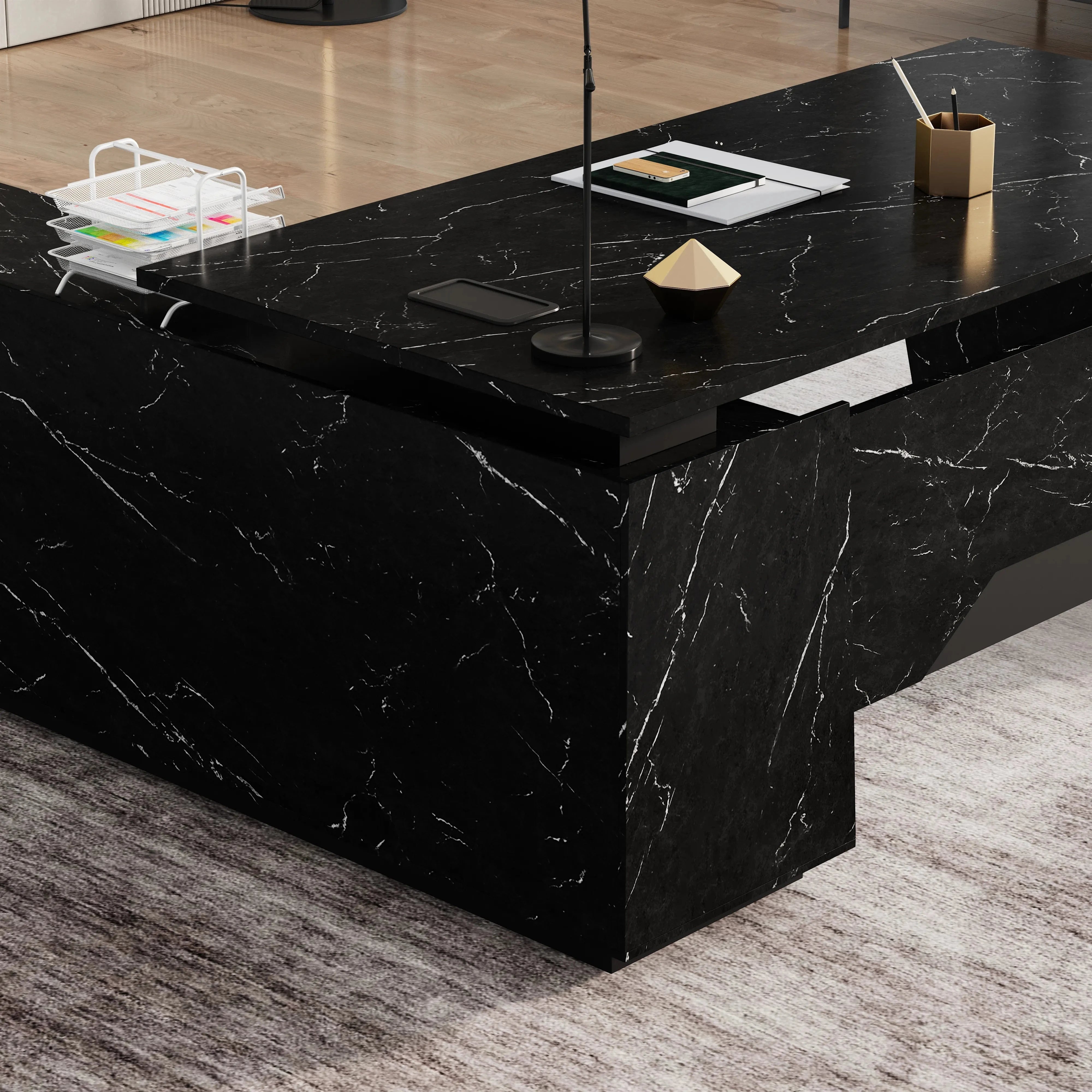 Jaxson ยท Modern L-Shaped Executive Desk