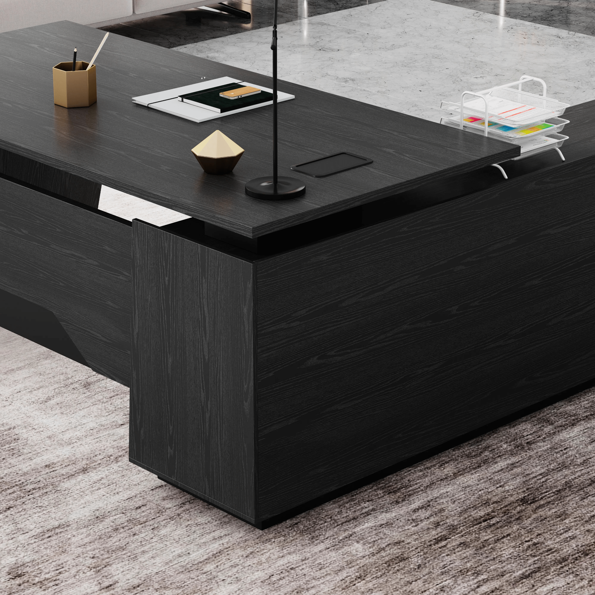 Jaxson ยท Modern L-Shaped Executive Desk