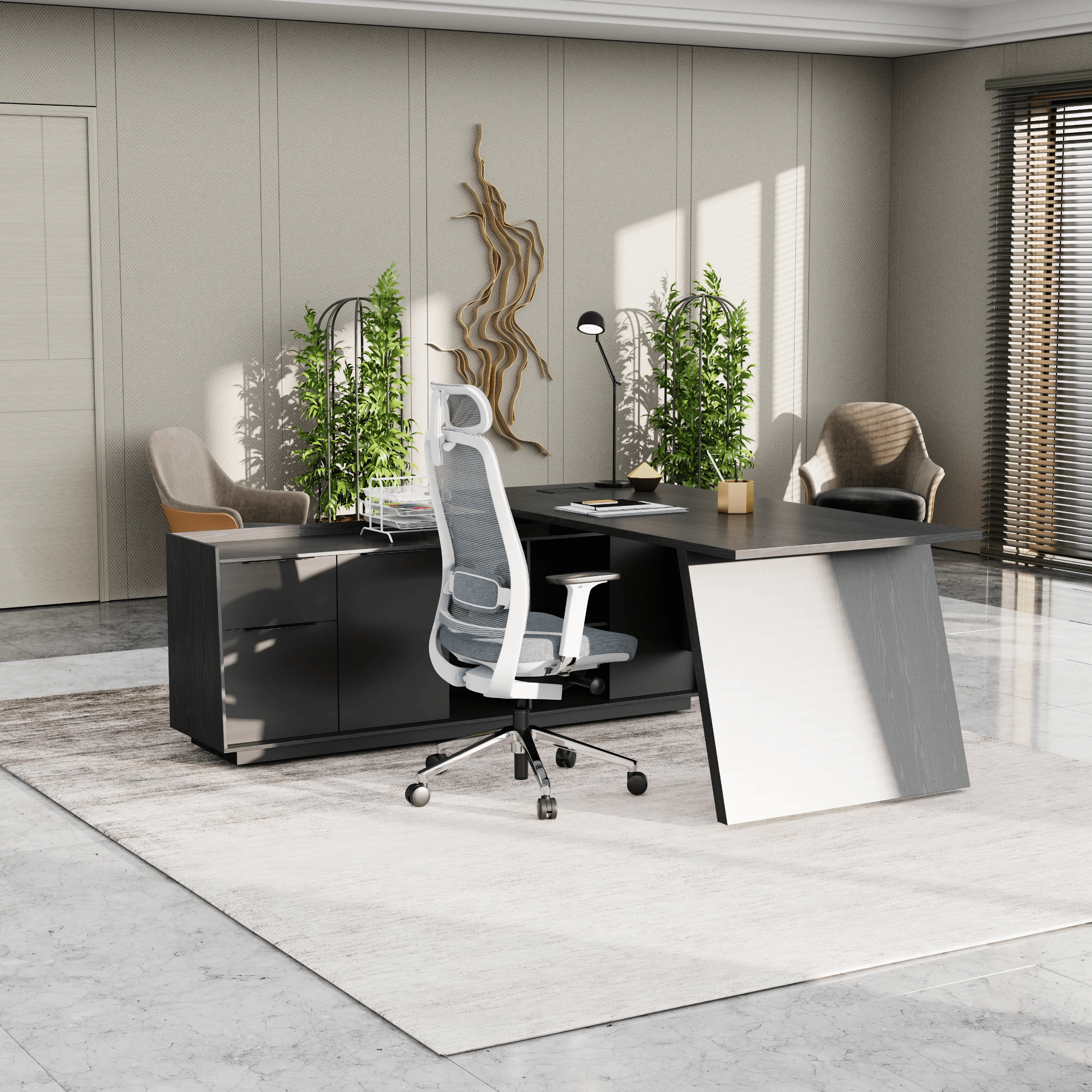 Jaxson ยท Modern L-Shaped Executive Desk