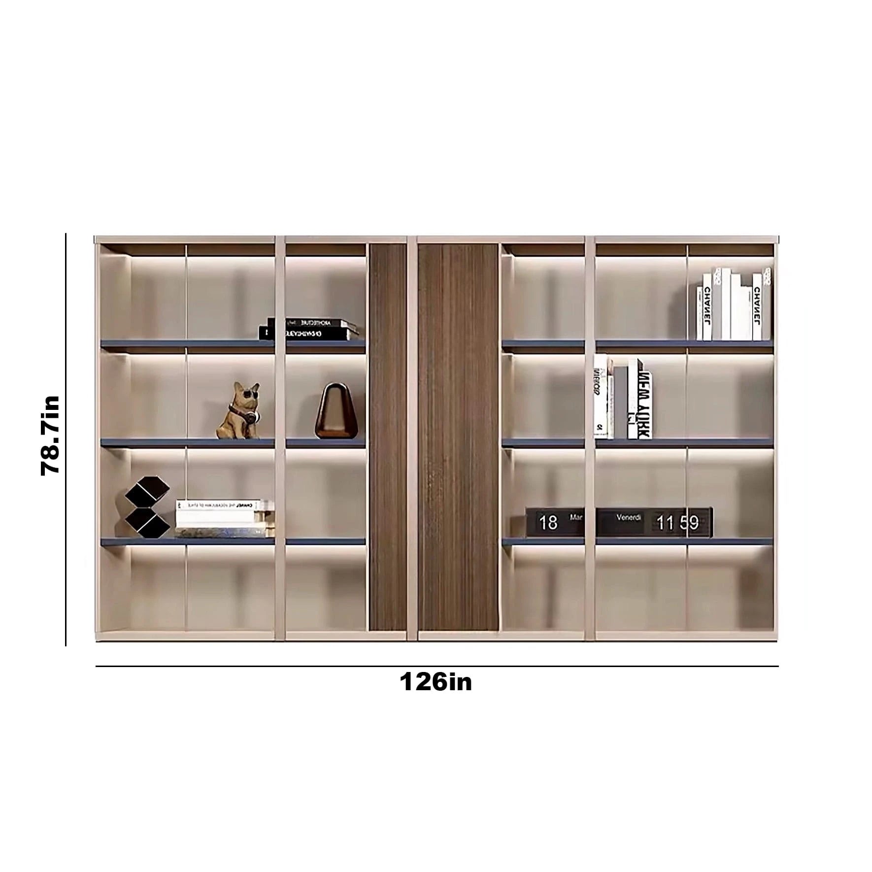 Jenkins ยท Office Shelves w/ Lighting & Closet