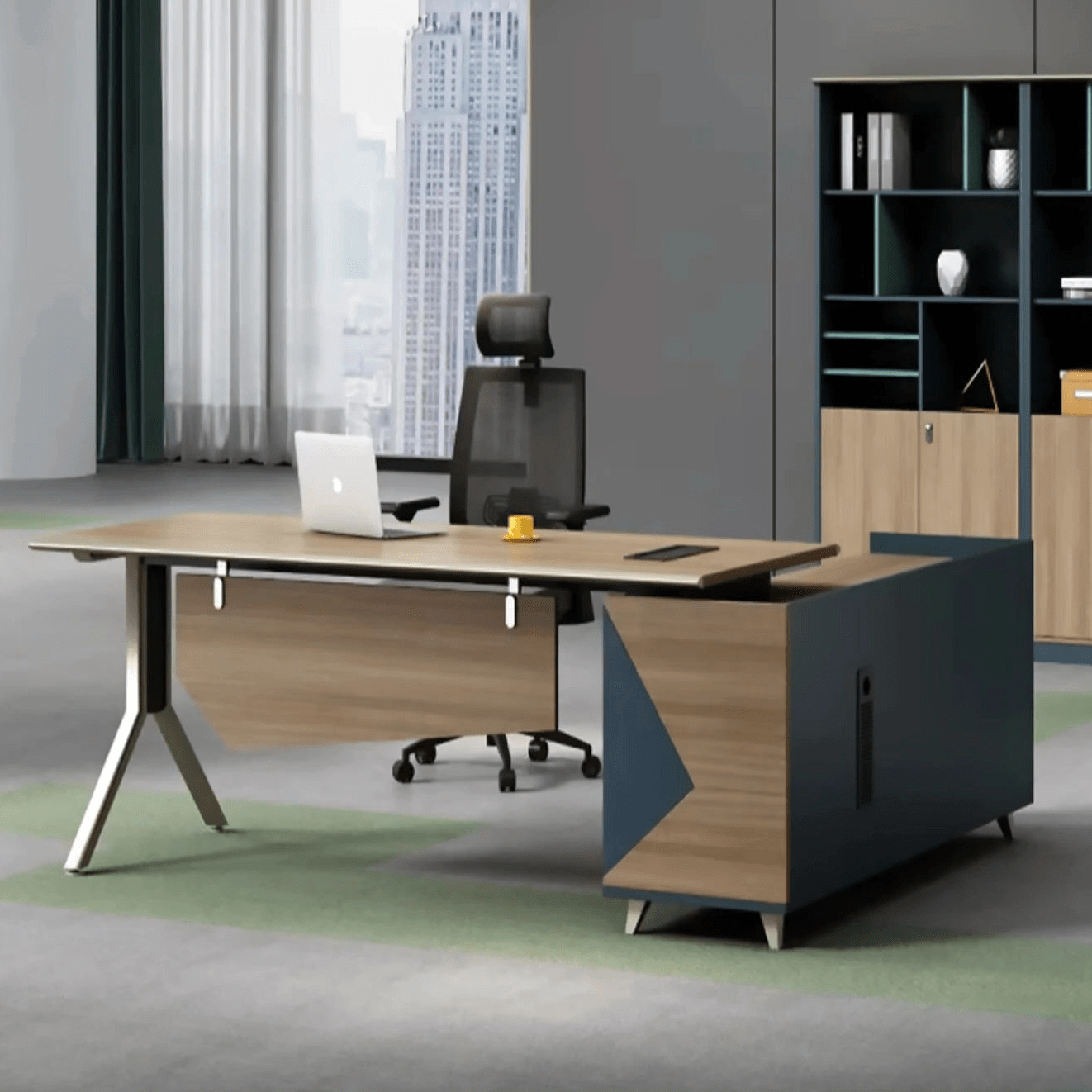 Jessie ยท Modern L-Shaped Executive Desk