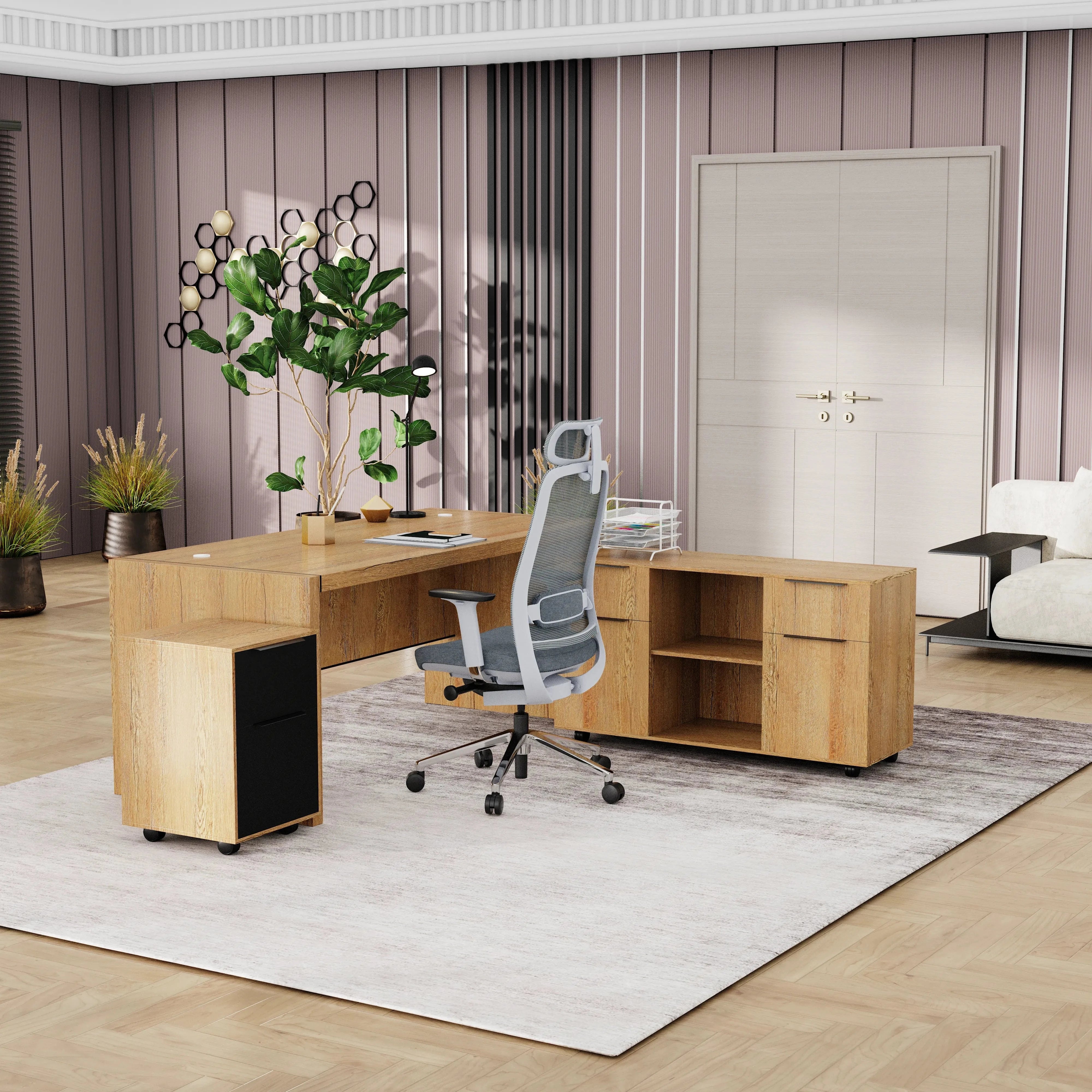 Juliet ยท Executive Desk w/ Mobile Storage