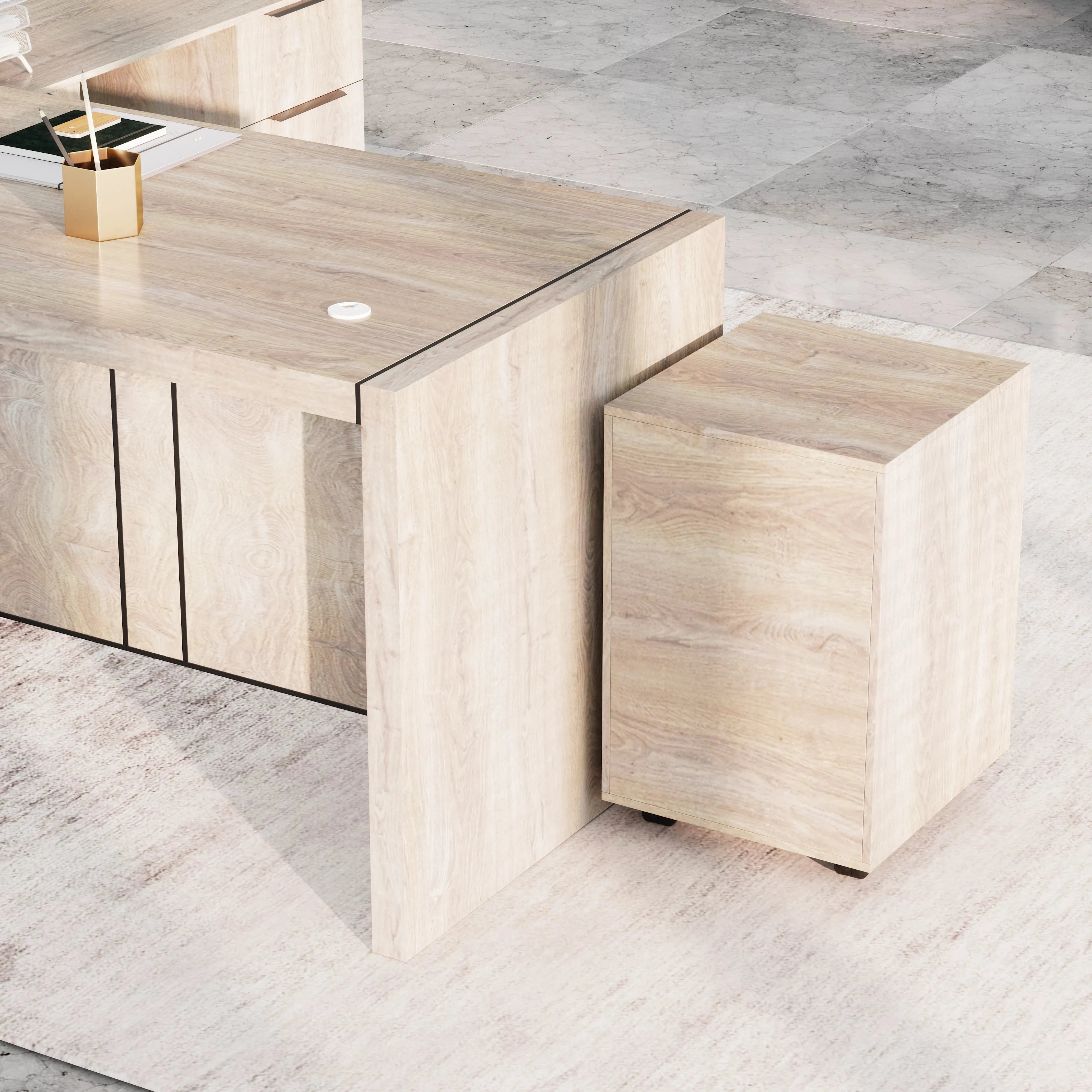 Juliet ยท Executive Desk w/ Mobile Storage