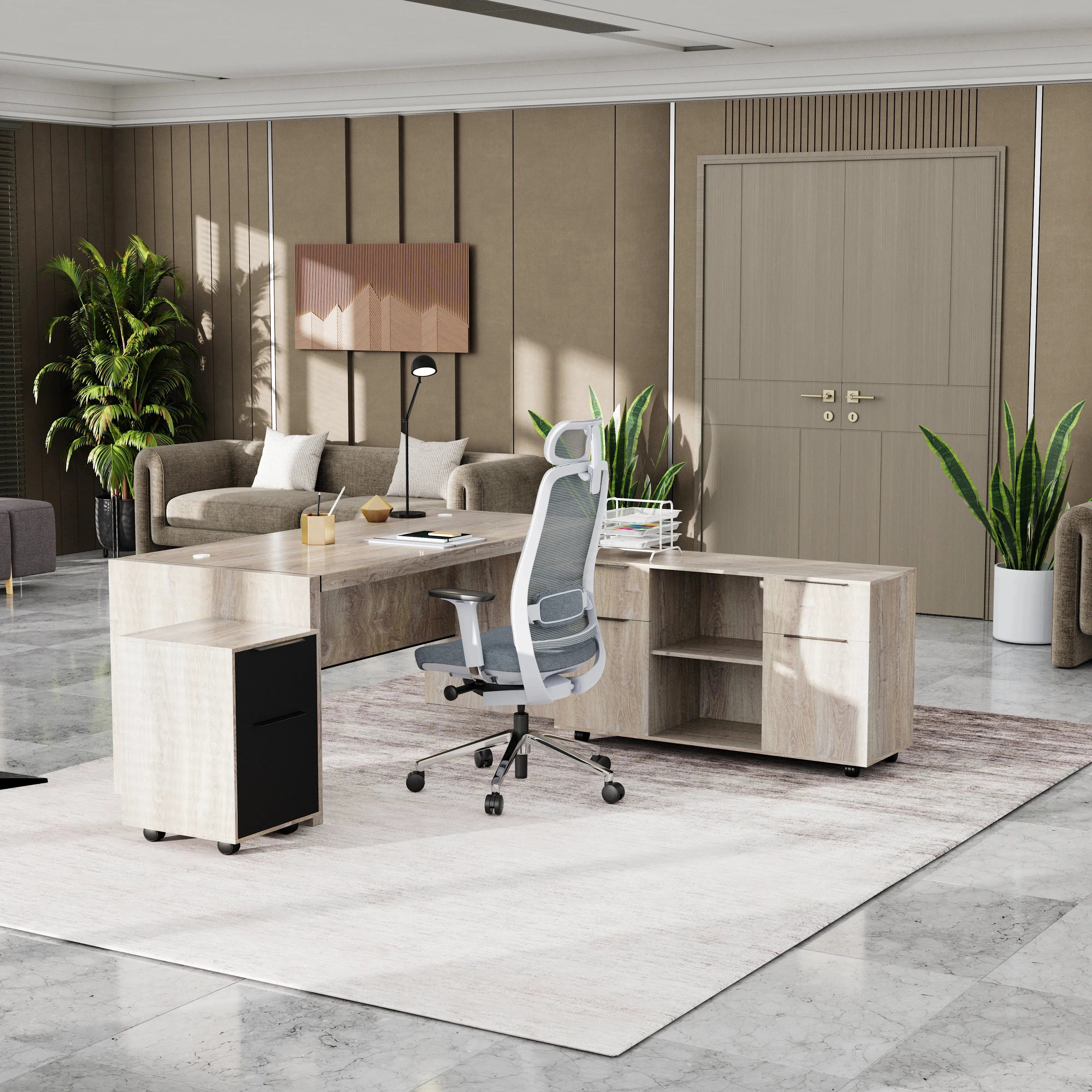 Juliet ยท Executive Desk w/ Mobile Storage