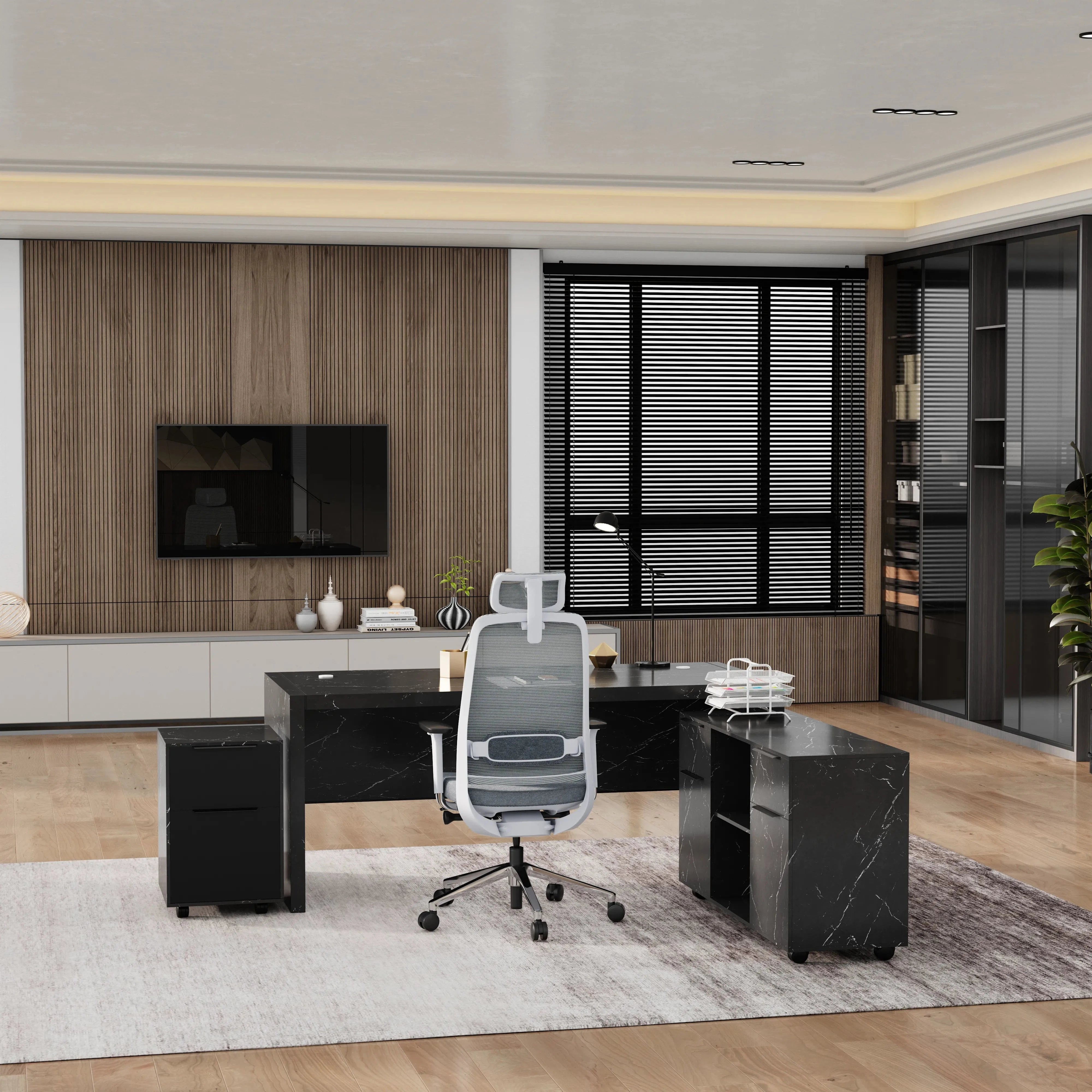 Juliet ยท Executive Desk w/ Mobile Storage