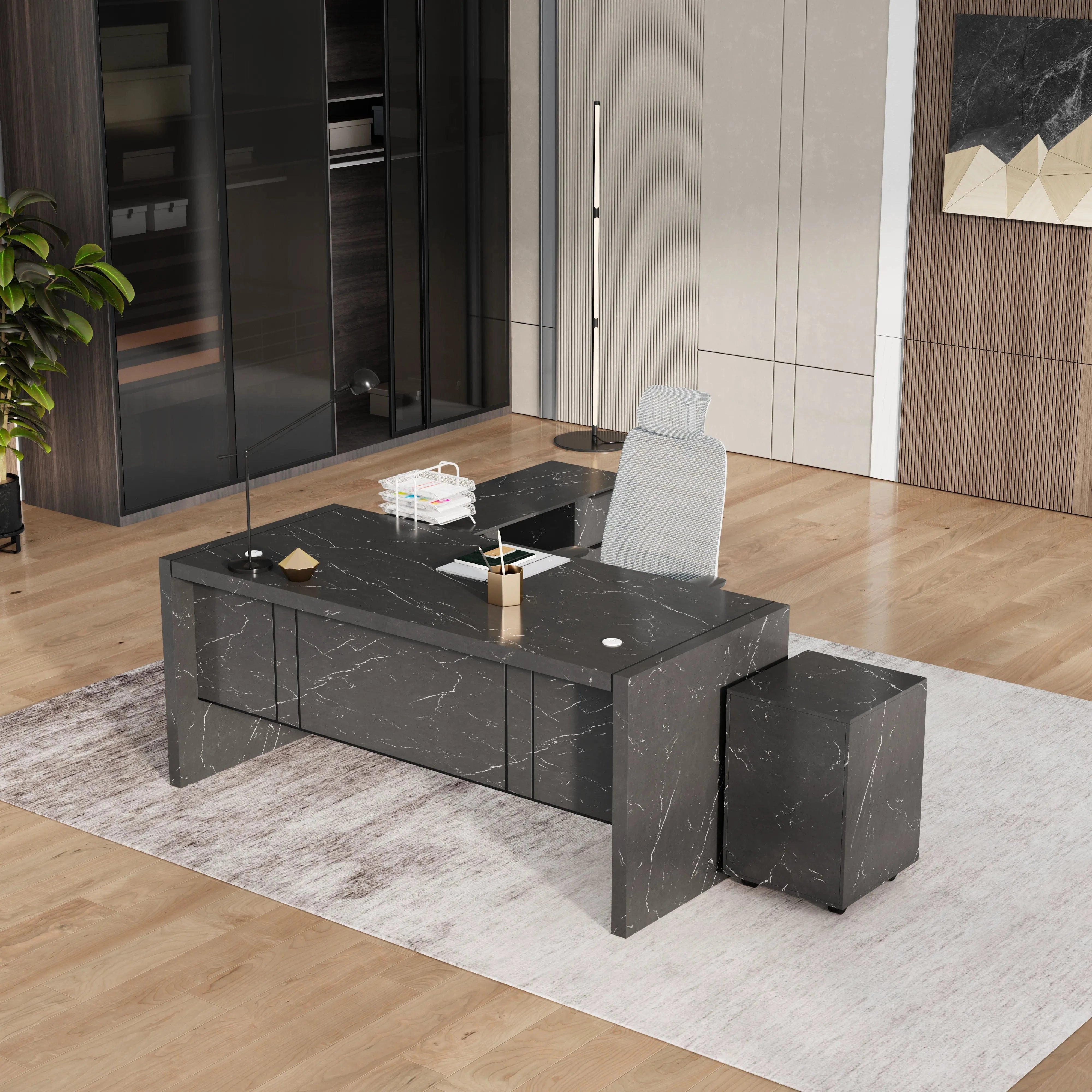 Juliet ยท Executive Desk w/ Mobile Storage