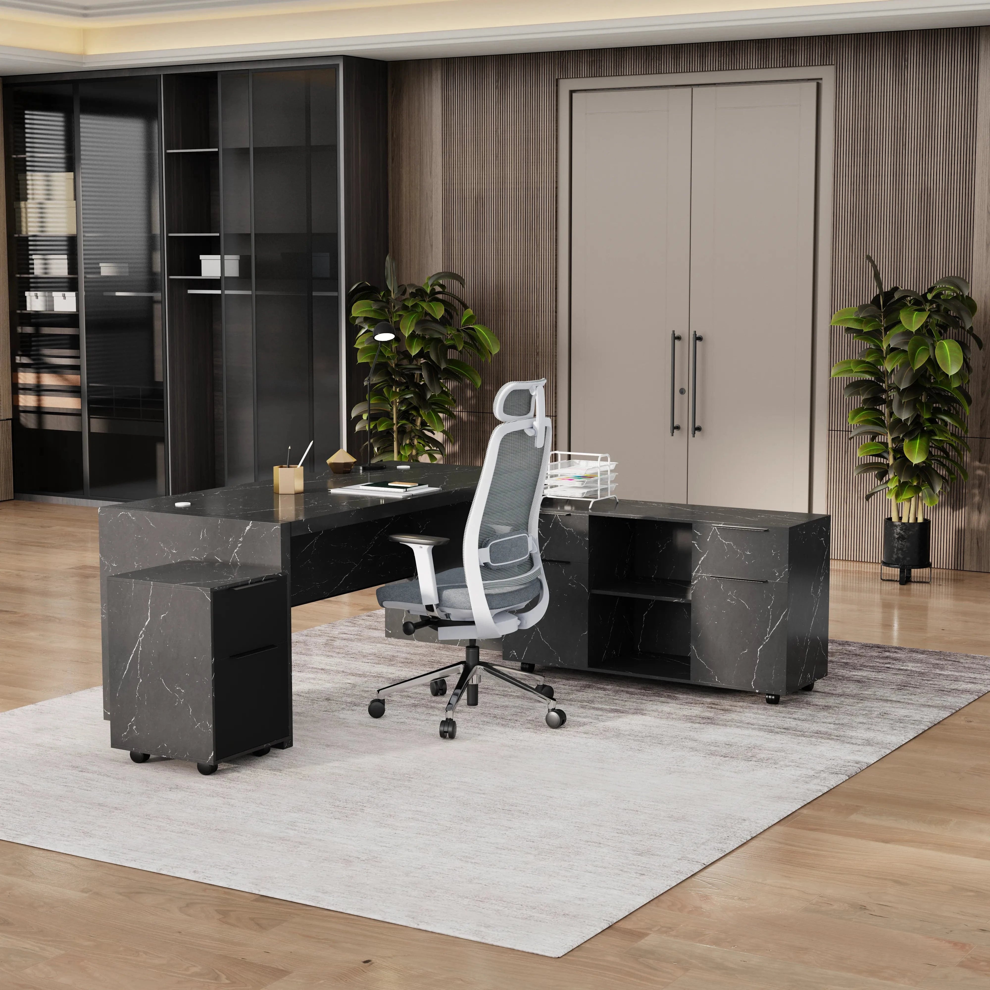 Juliet ยท Executive Desk w/ Mobile Storage