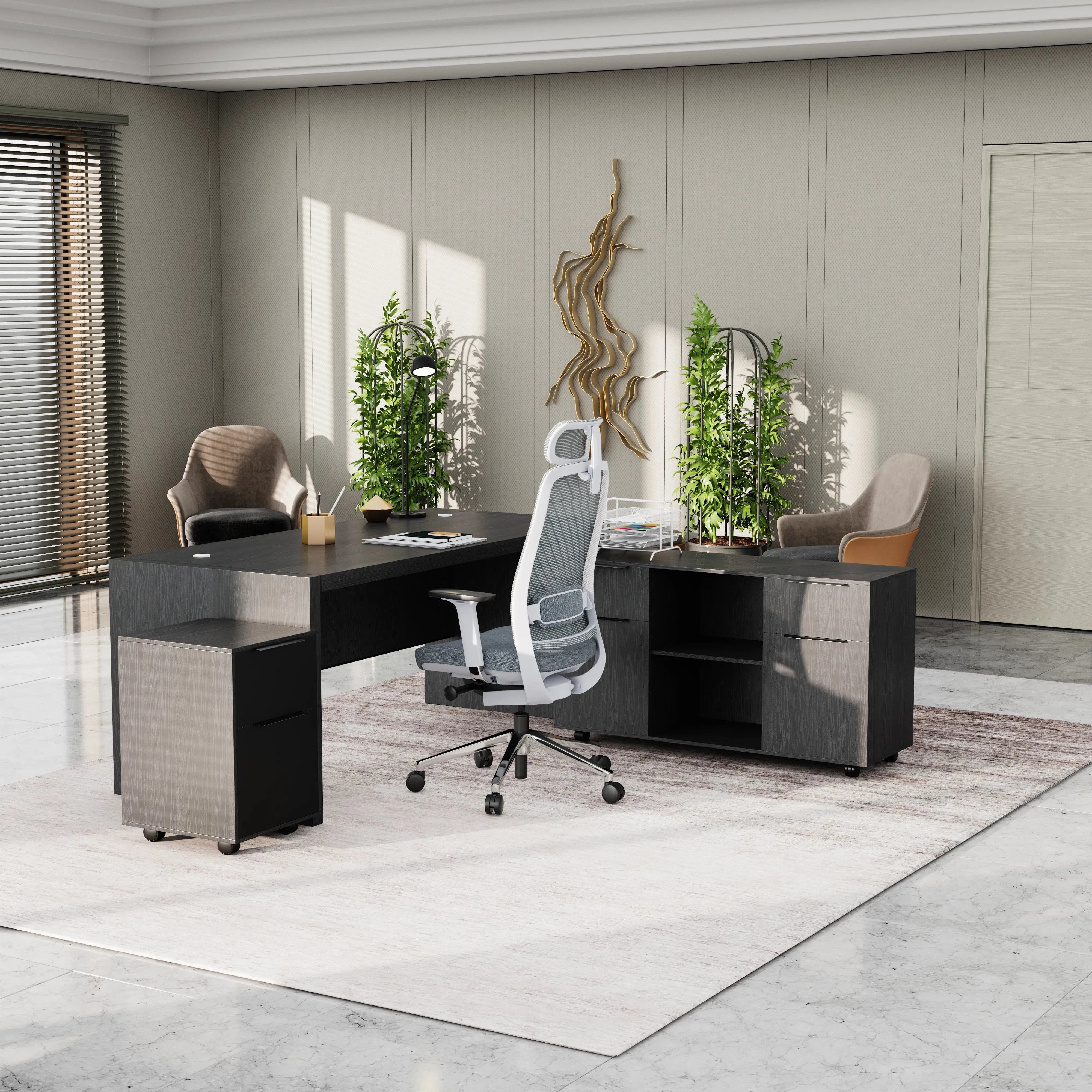 Juliet ยท Executive Desk w/ Mobile Storage