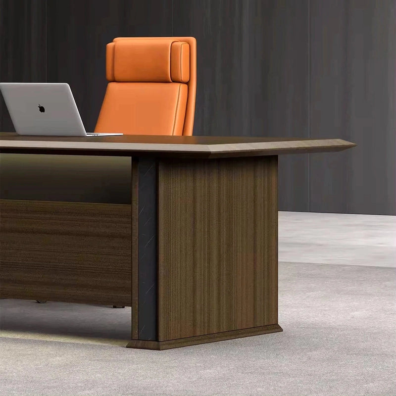 June · Modern L-Shaped Executive Desk