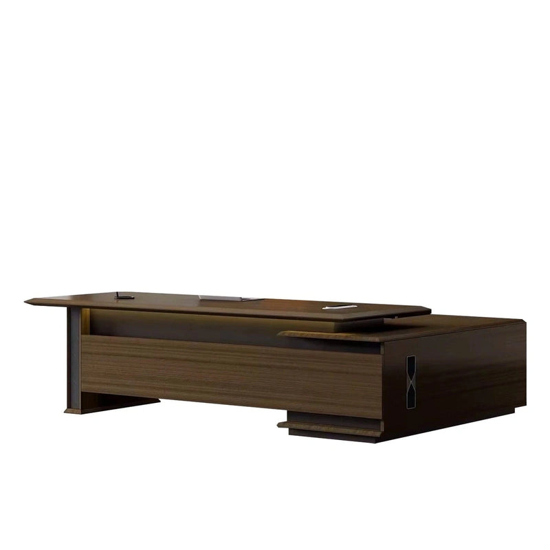 June · Modern L-Shaped Executive Desk