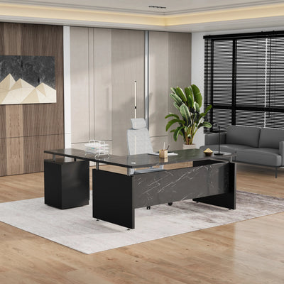 Juniper ยท Modern L-Shaped Executive Desk