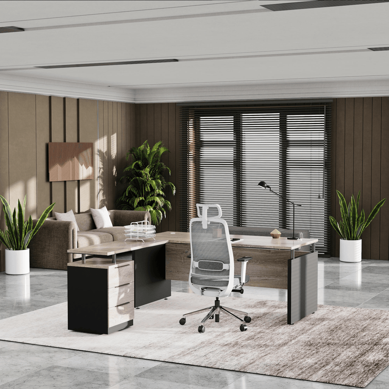 Juniper · Modern L-Shaped Executive Desk