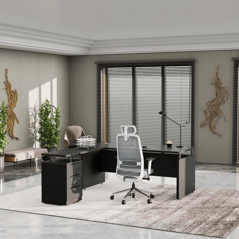 Juniper · Modern L-Shaped Executive Desk
