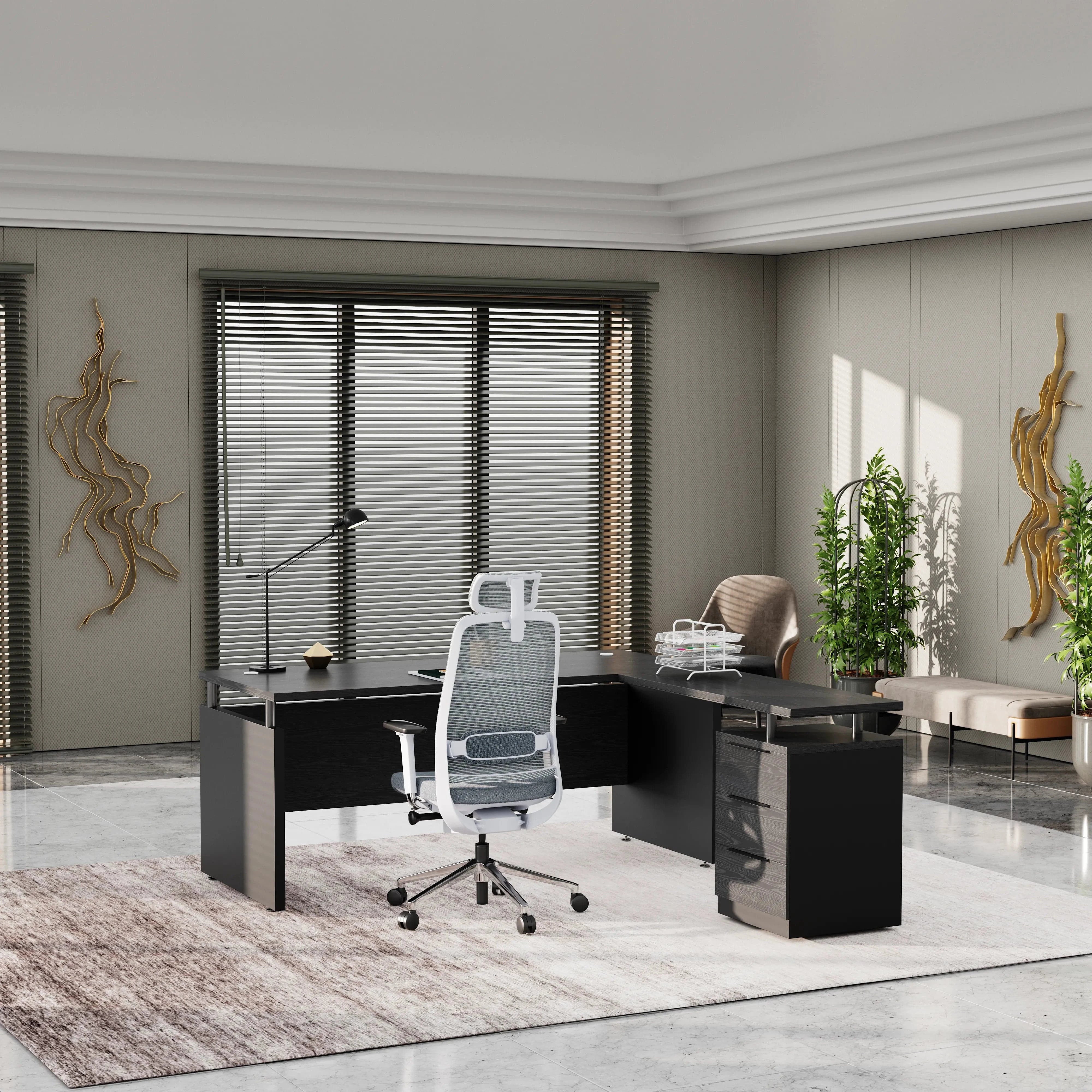 Juniper · Modern L-Shaped Executive Desk