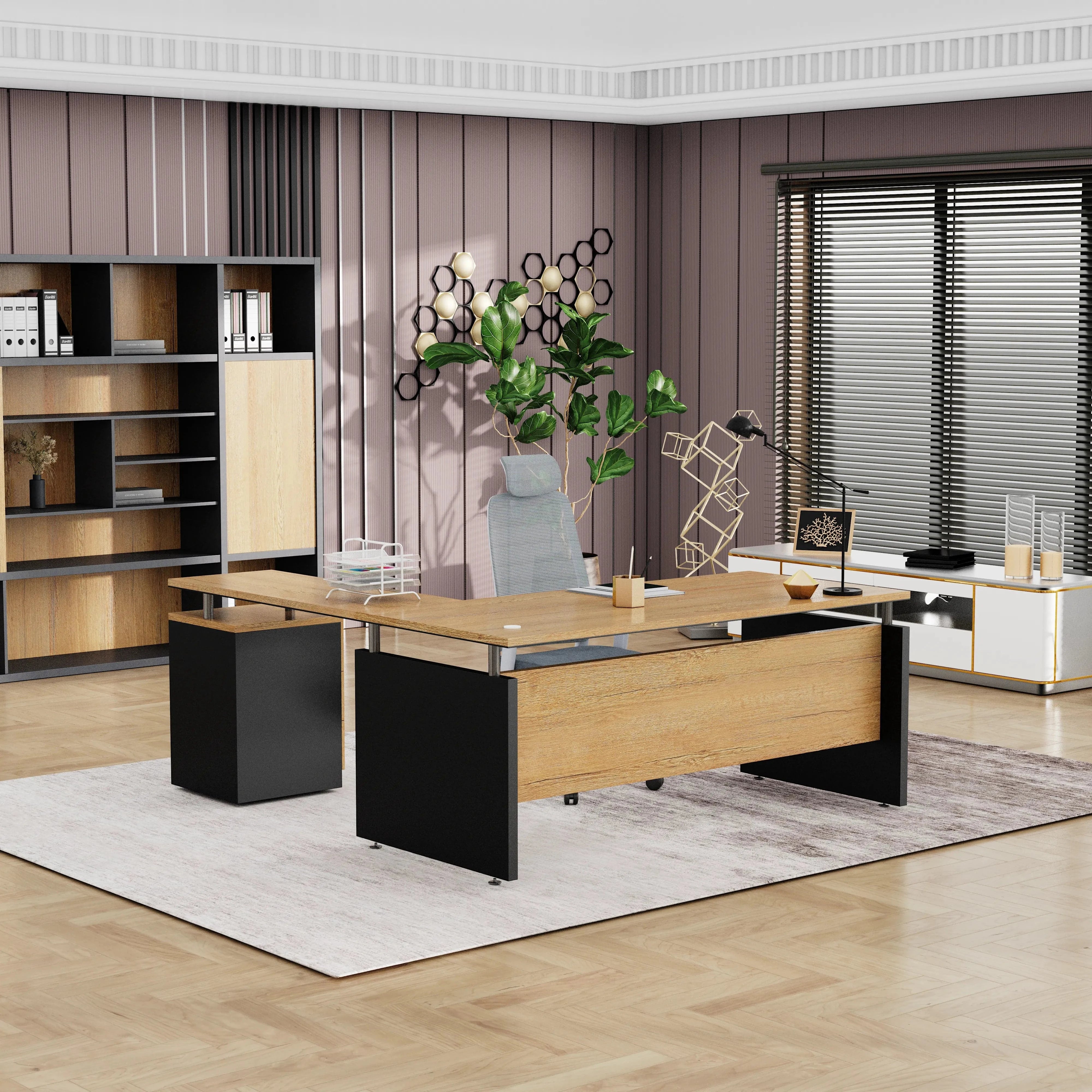 Juniper · Modern L-Shaped Executive Desk