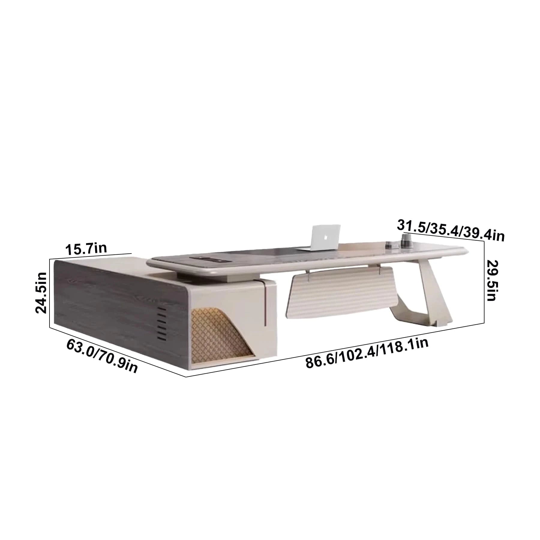Kaelor · Modern L-Shaped Executive Desk